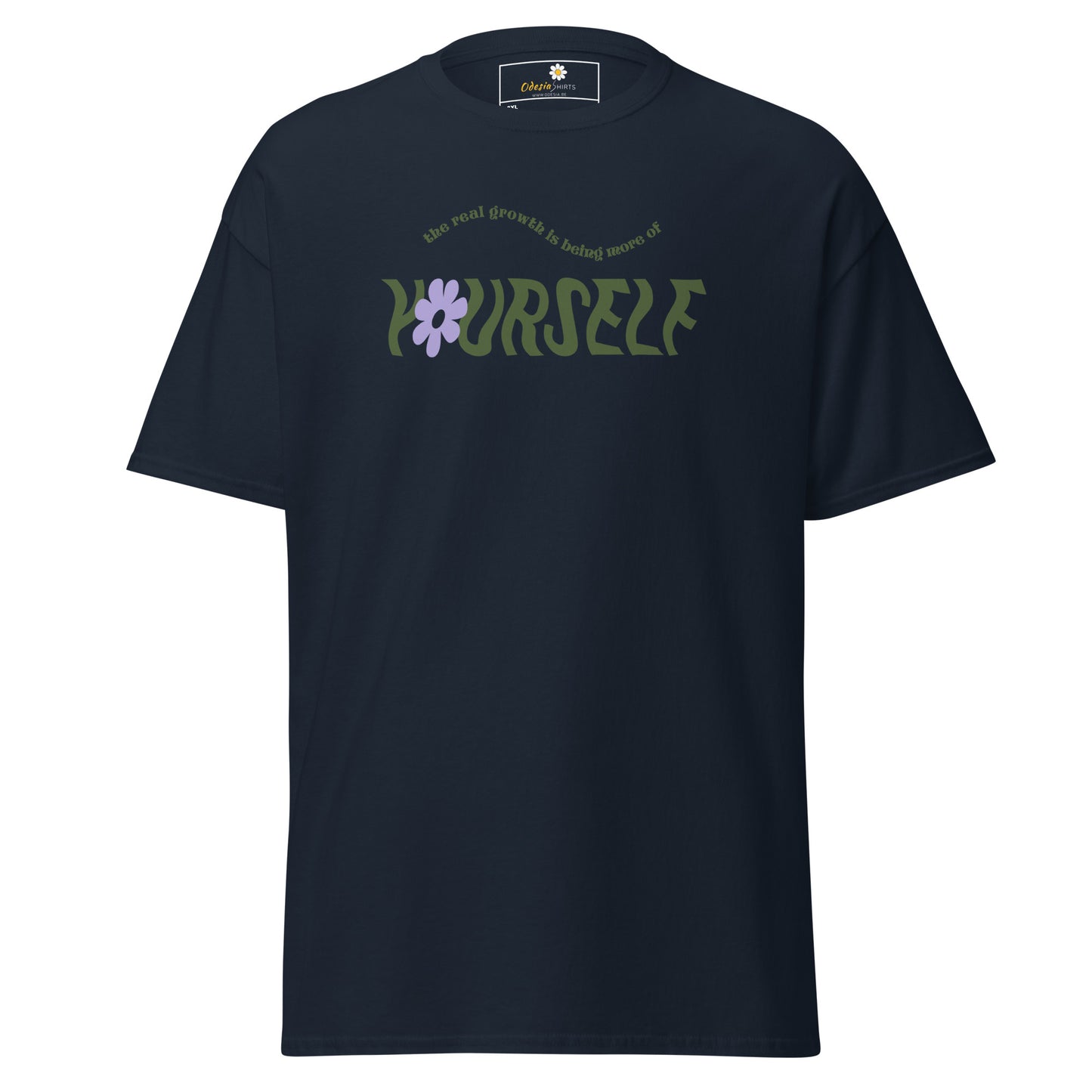 T-shirt classique pour homme - TEXTE ÊTRE PLUS SOI-MÊME - GRAND