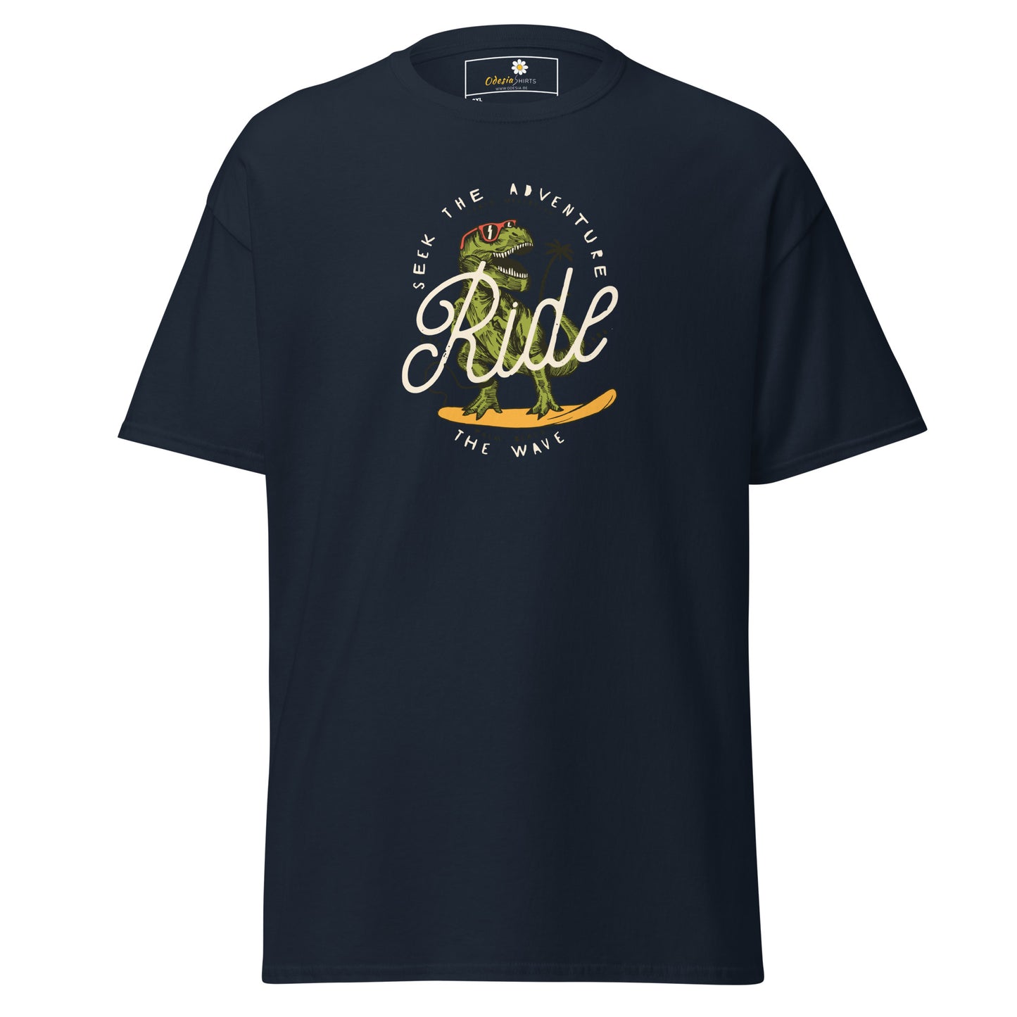 T-shirt classique pour homme - WILDLIFE DINOSAURUS RIDE WAVES - GRAND