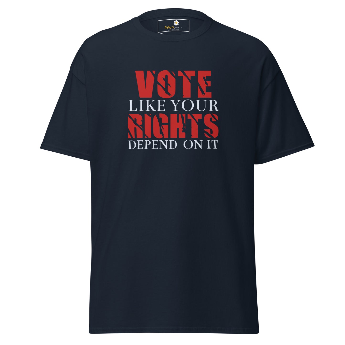 T-shirt classique pour homme - TEXTE VOTE J'AIME BIEN COMPTEZ SUR ELLE - GRAND