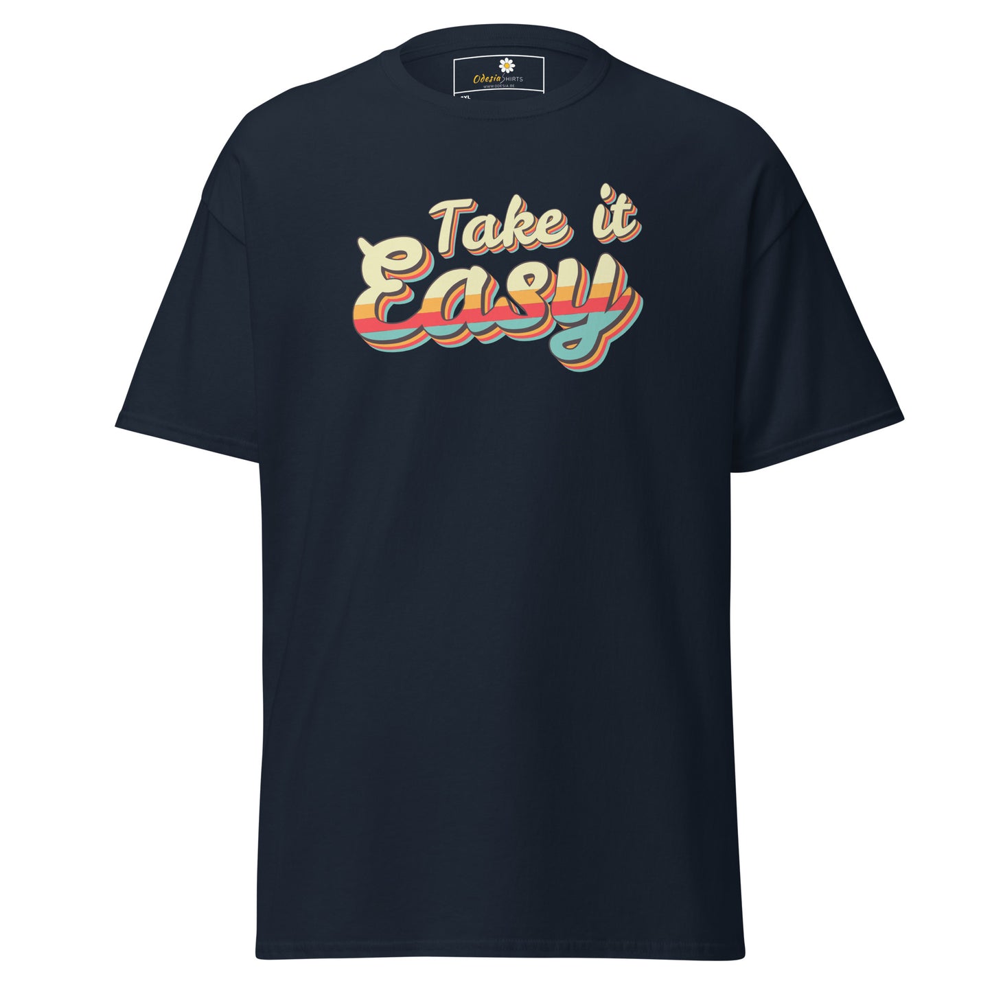 T-shirt classique pour homme - TEXT TAKE IT EASY - BIG