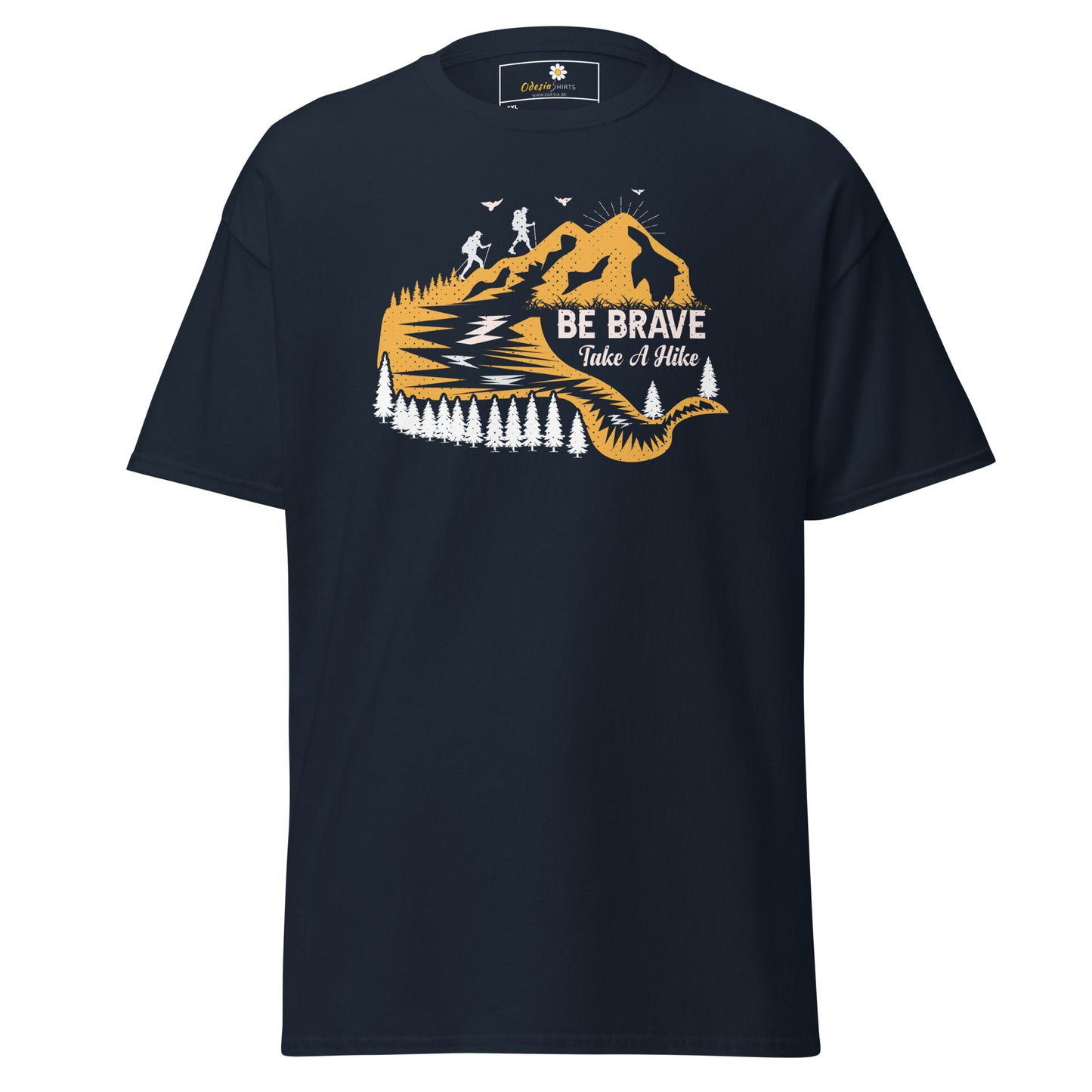 Unisex classic t-shirt - ADVENTURE BE BRAVE TAKE A HIKE - BIG