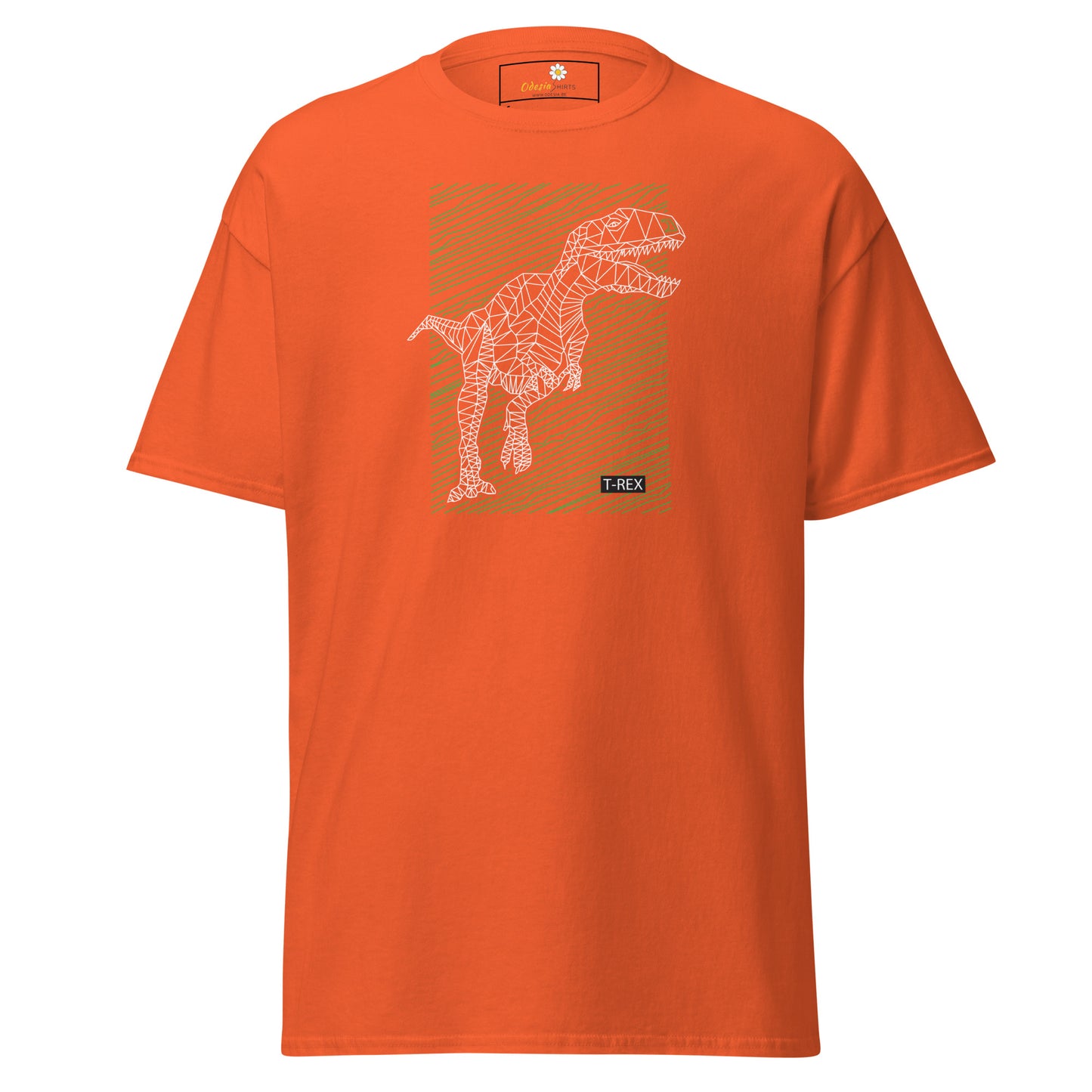 Heren klassiek t-shirt - WILD LIFE TREX DINOSAURUS - REGULAR