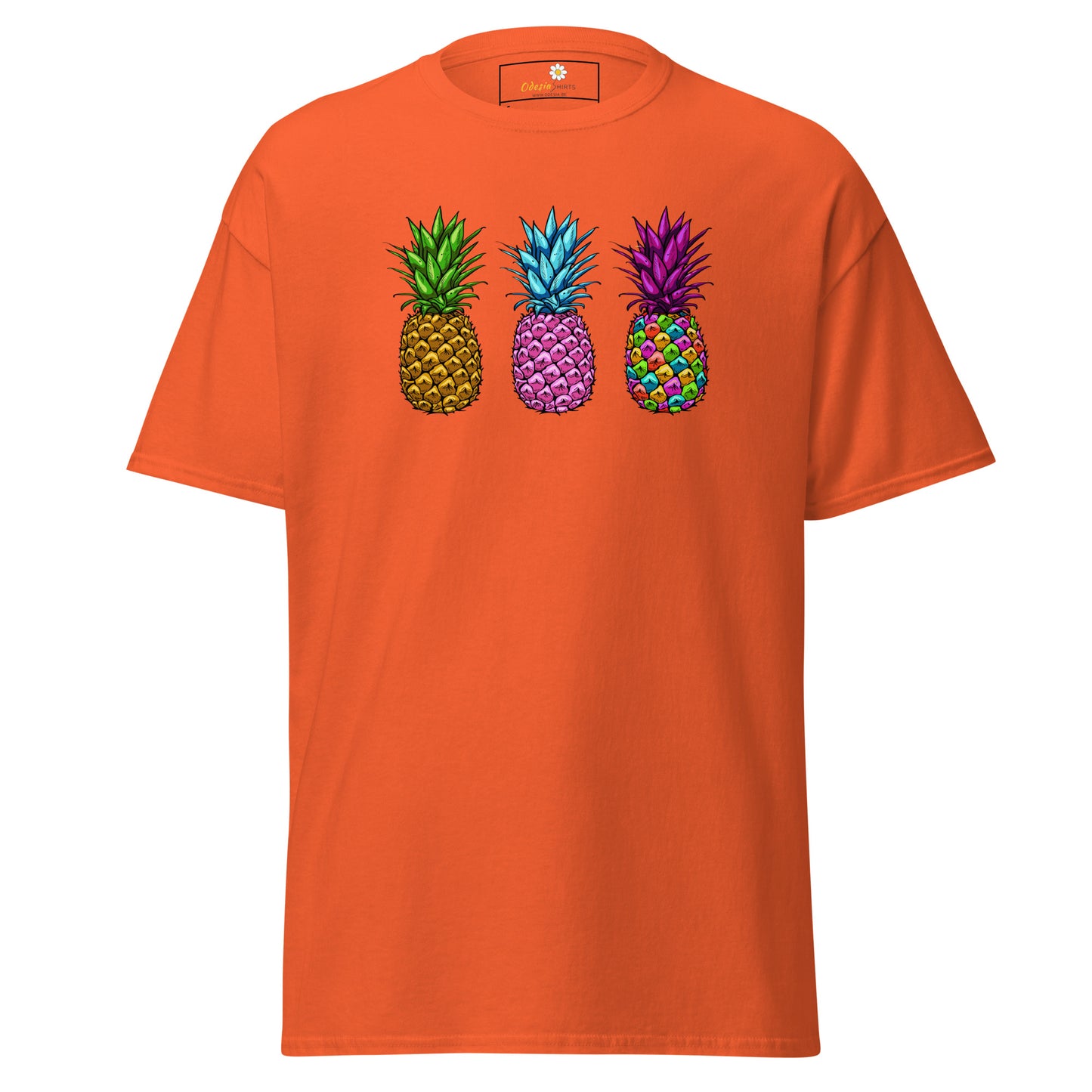 Unisex classic t-shirt - ORGANIC FRUIT PINEAPPLE COLORS - REGULAR