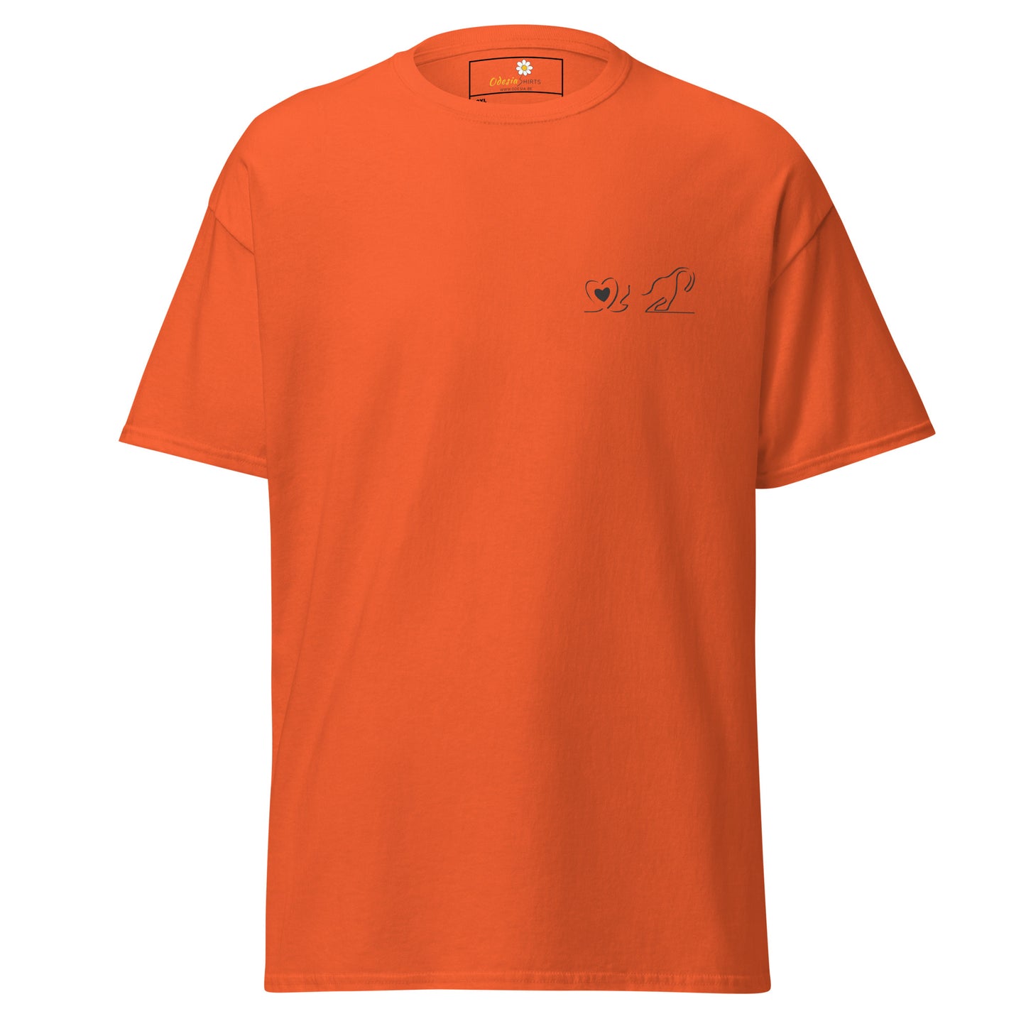 Unisex klassiek t-shirt - ANIMALS POCKET LOVE CAT - REGULAR