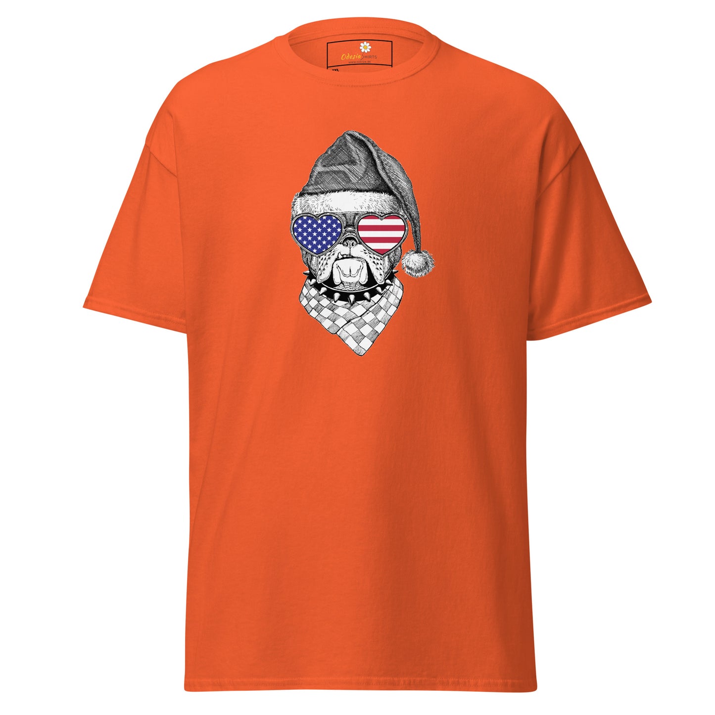 T-shirt classique unisexe - ANIMAUX TÊTE DE CHIEN USA - GRAND