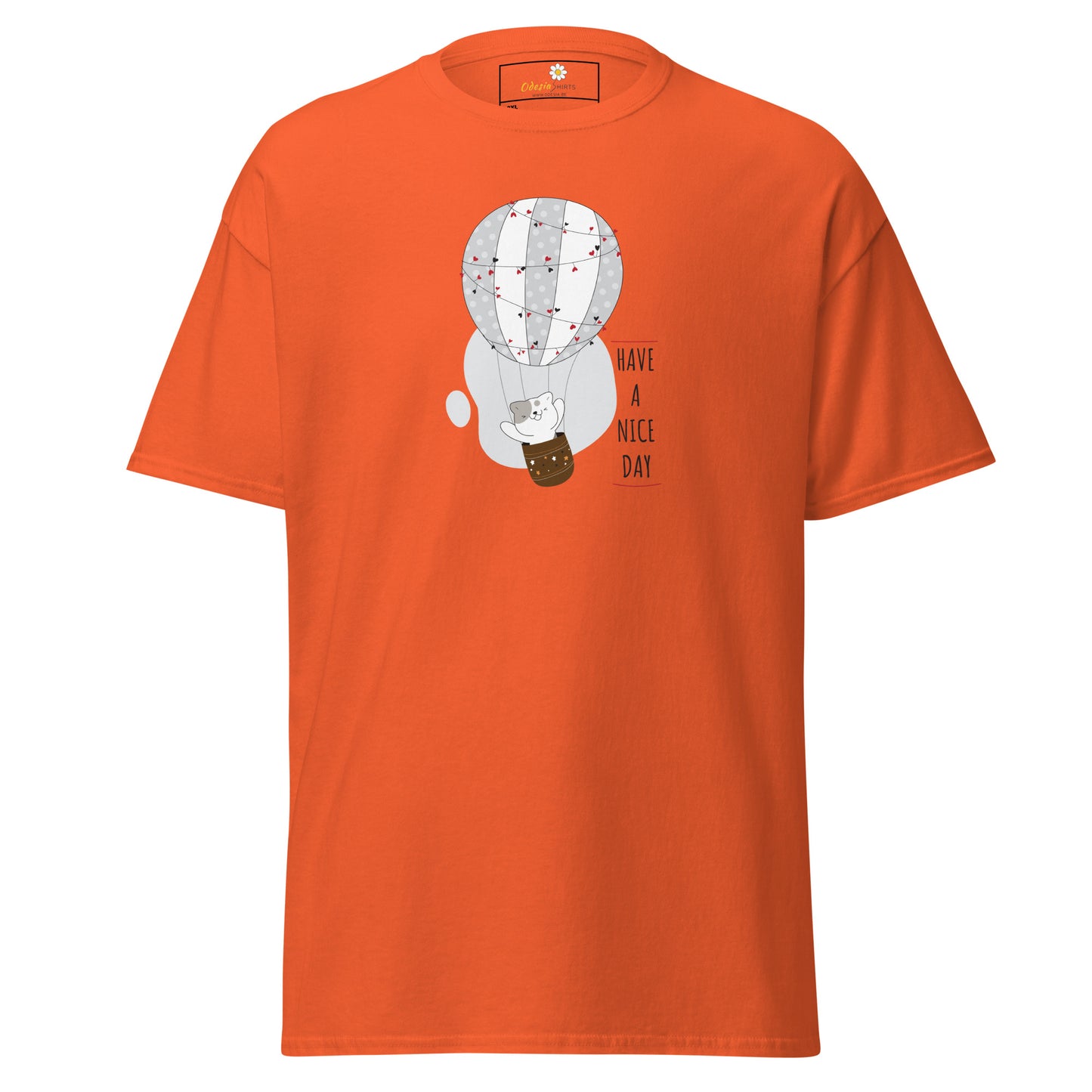 Unisex klassiek t-shirt - DIEREN KAT LUFTBALLON - GROOT