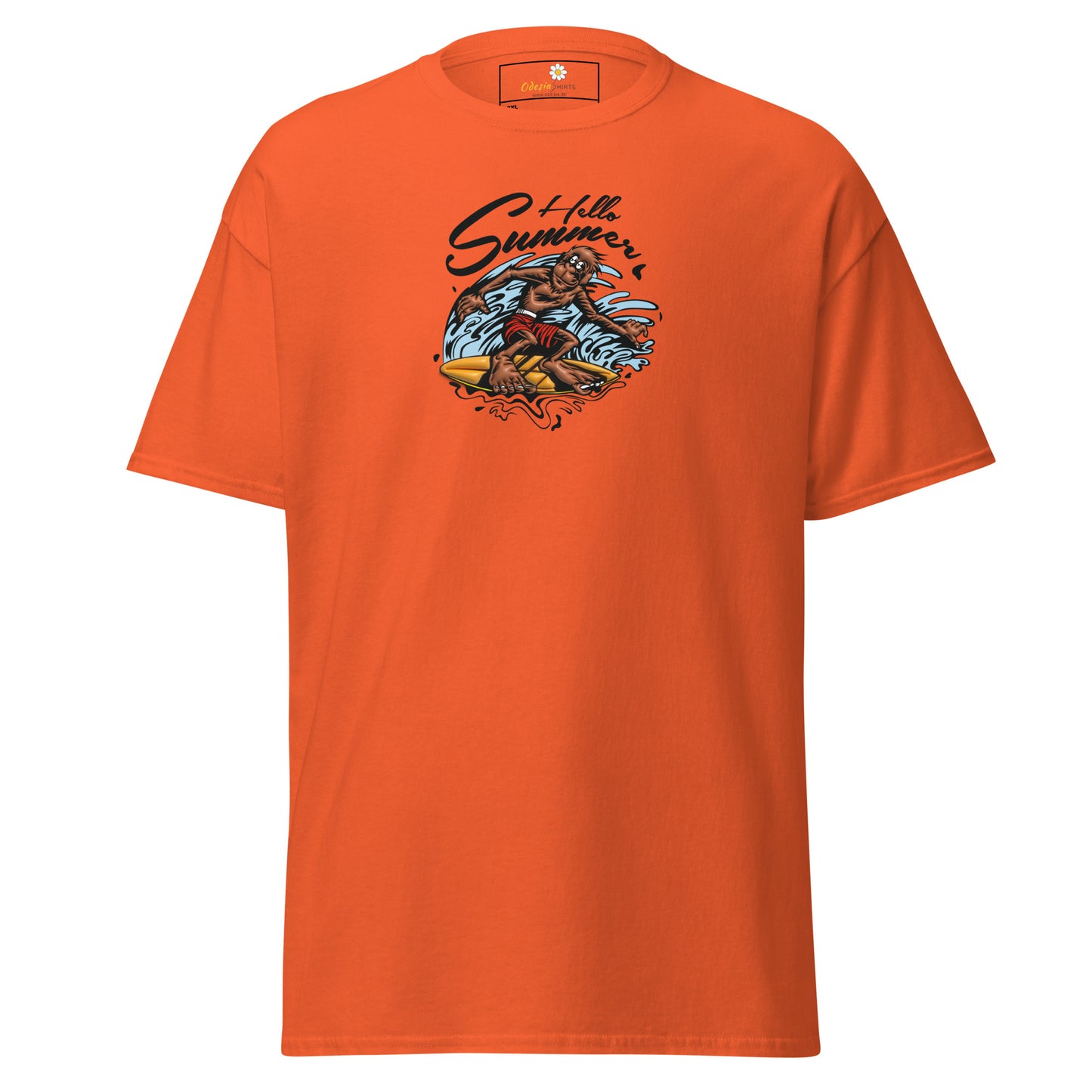 T-shirt classique homme - SINGE SURFEUR D'ÉTÉ - GRAND