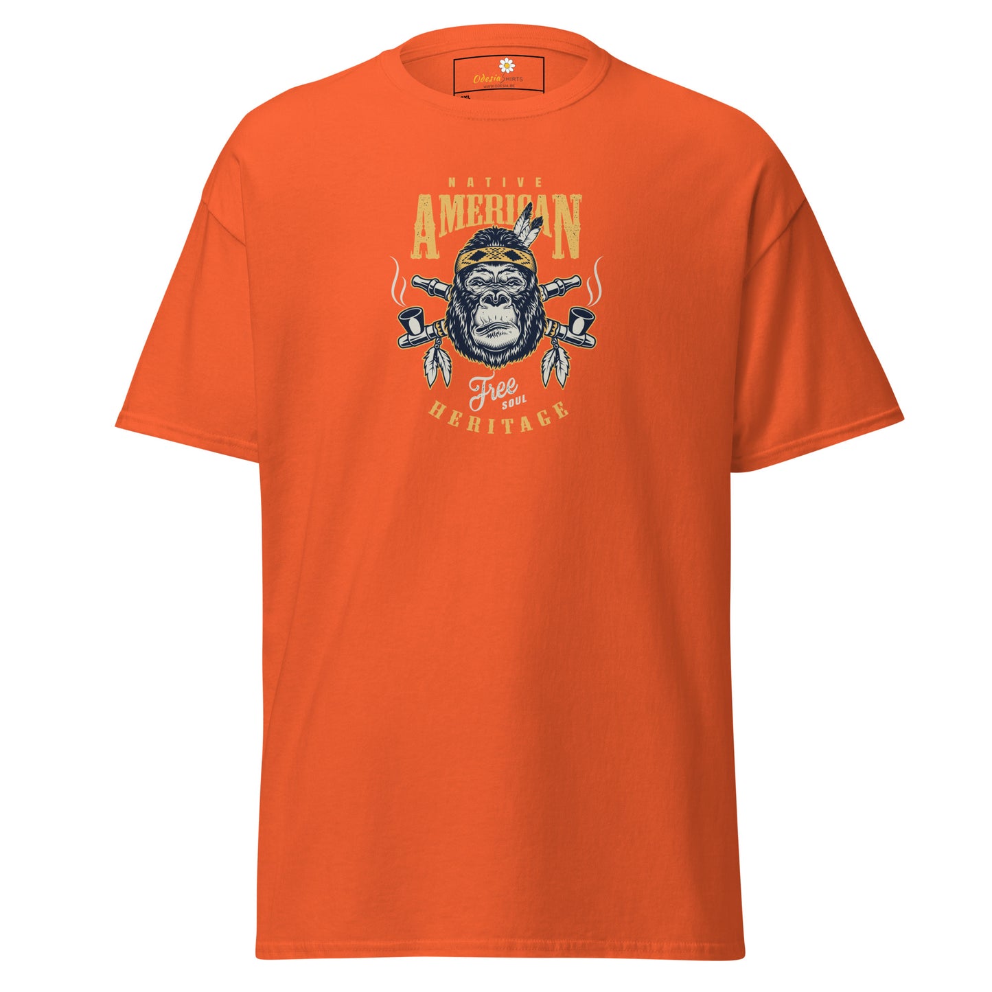 T-shirt classique pour homme - VINTAGE GORILLA NATIVE AMERICANS - GRAND