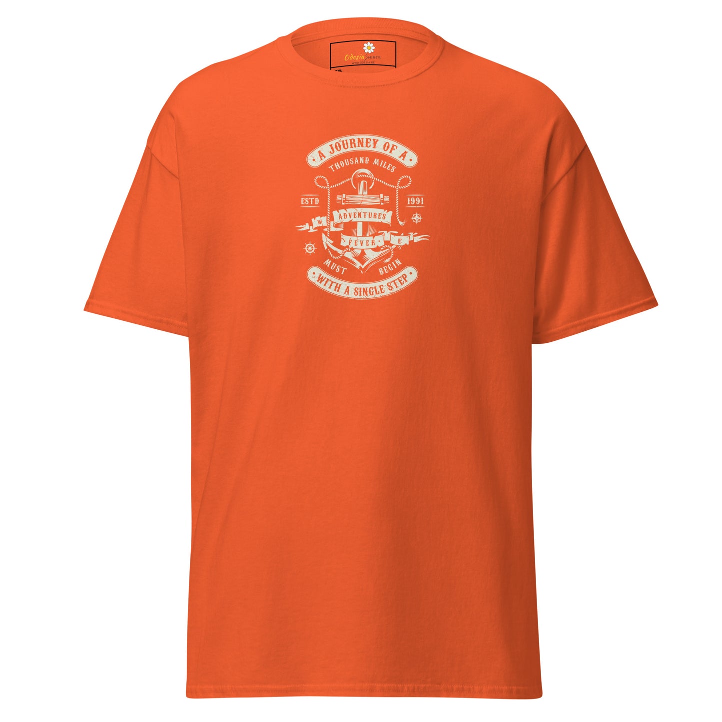Unisex classic t-shirt - ADVENTURE THOUSAND MILES SINGLE STEP - BIG