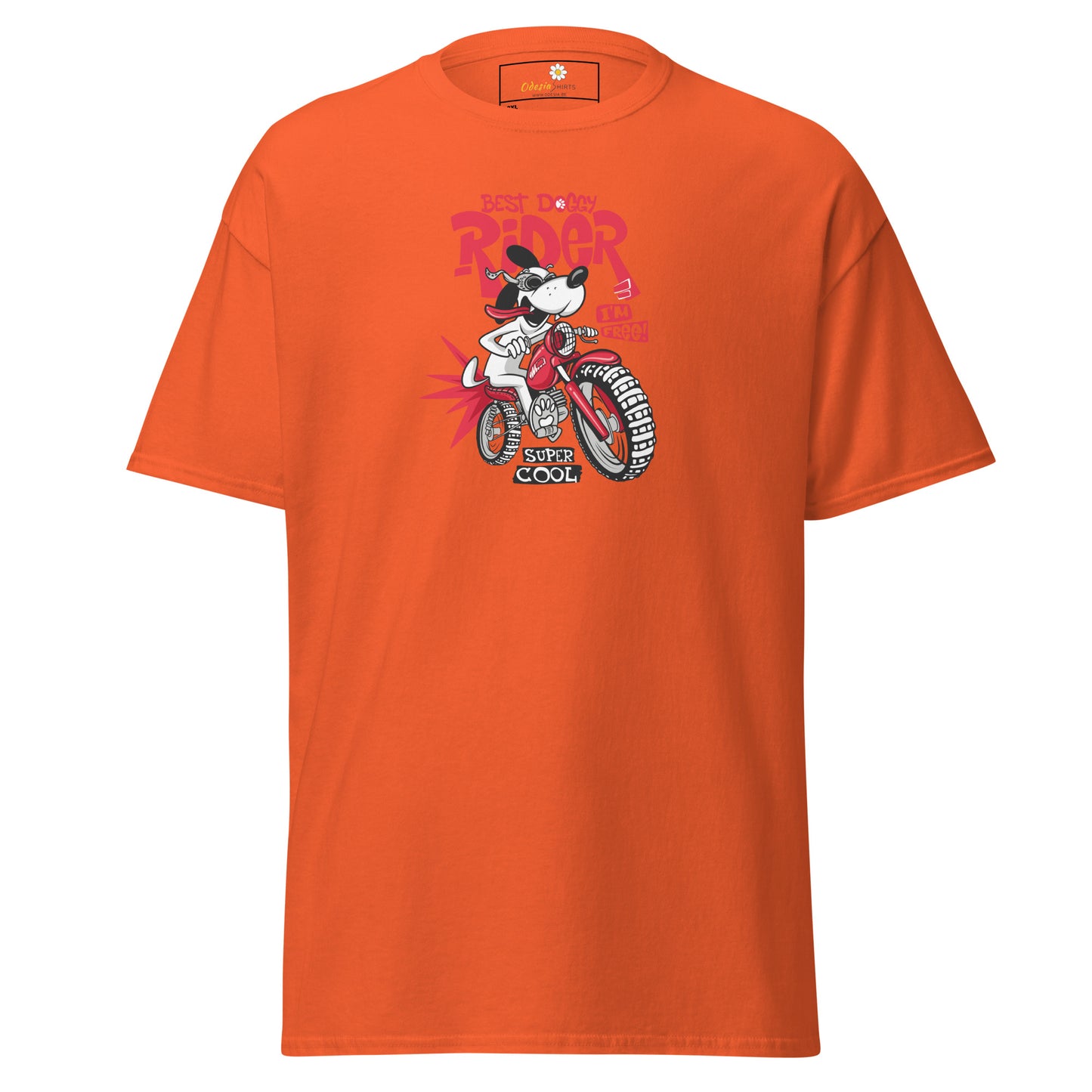 T-shirt classique pour homme - VINTAGE DOGGY RIDE - GRAND