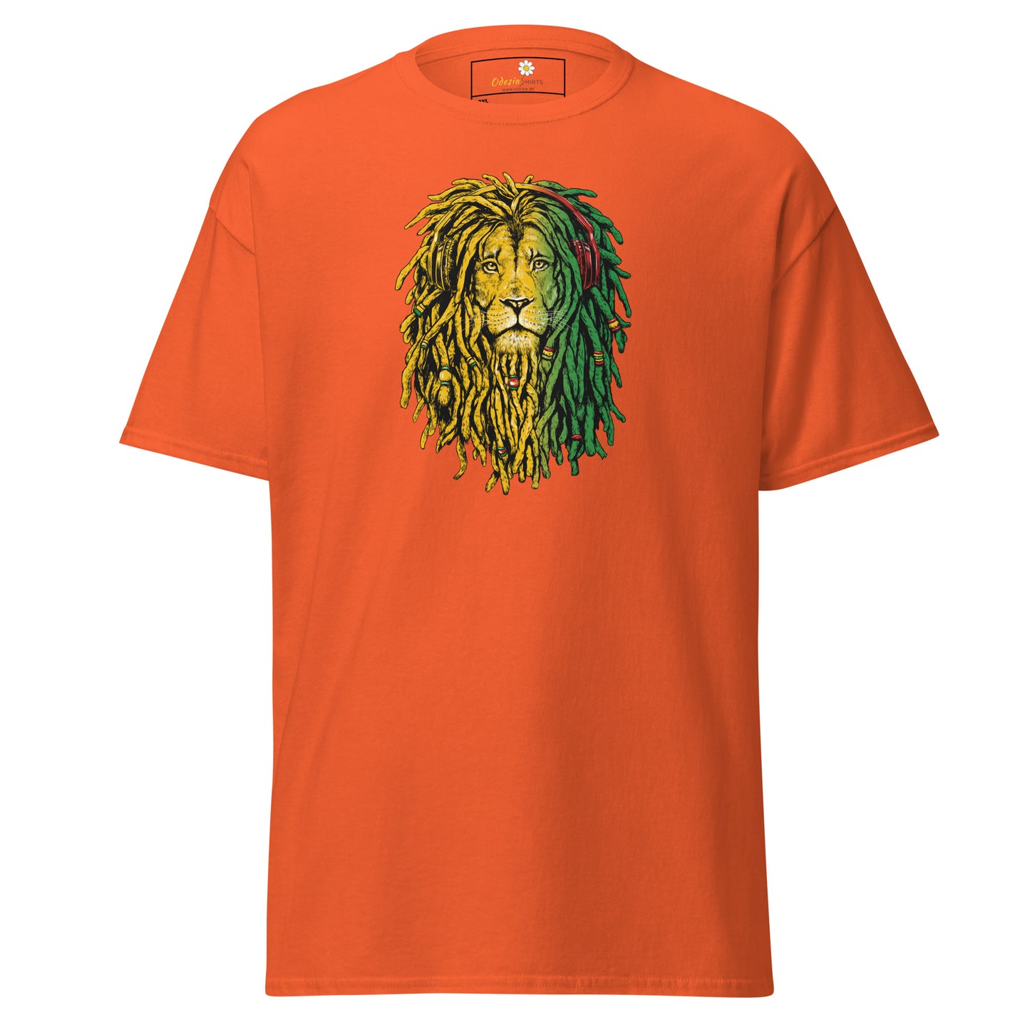 Heren klassiek t-shirt - WILDLIFE REGGAE LION - GROOT