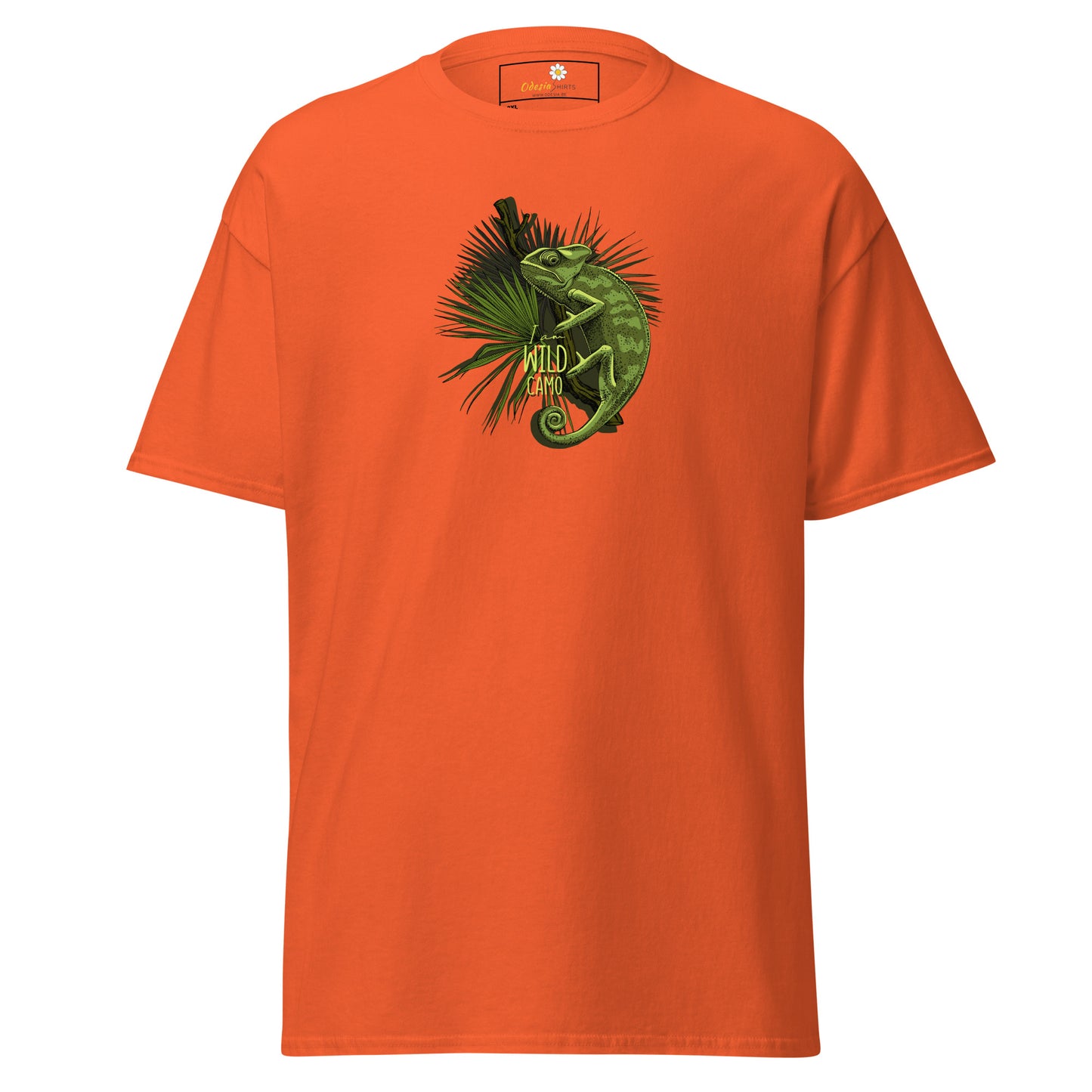 Heren klassiek t-shirt - WILDLIFE CAMELEON - GROOT