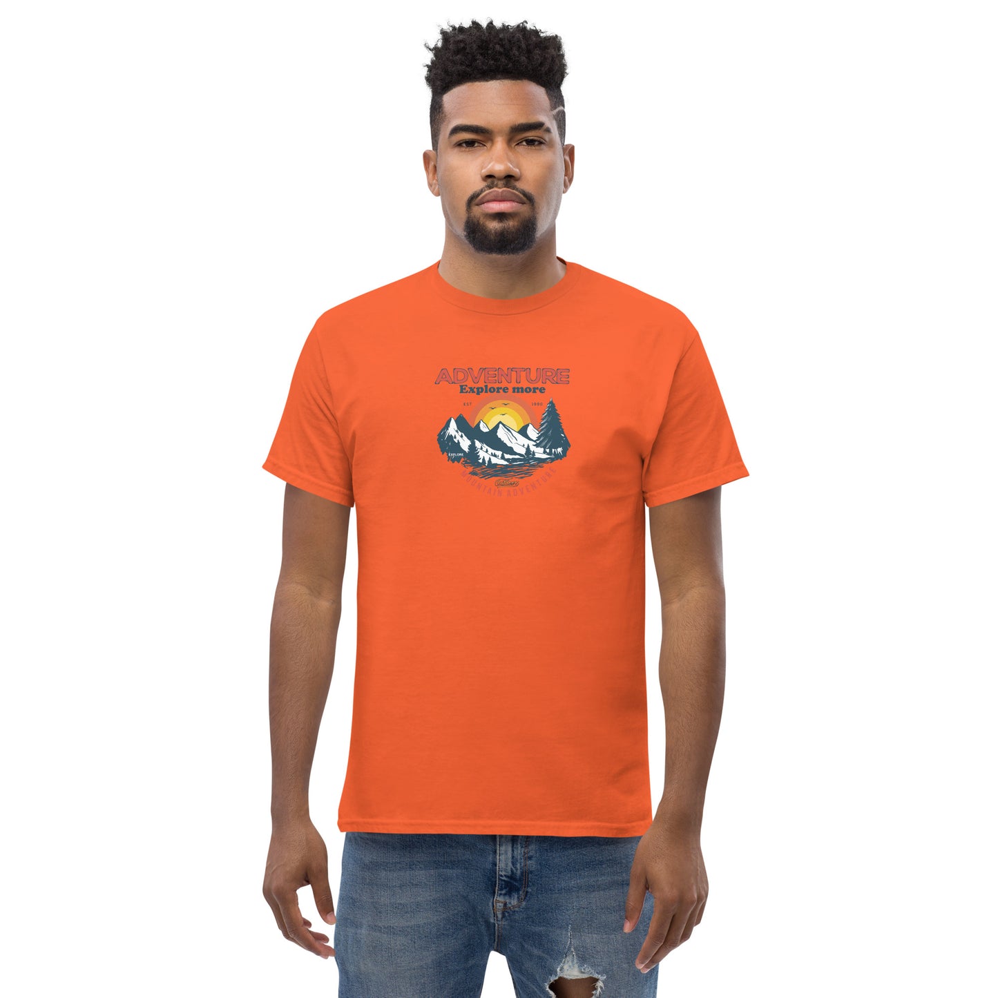 Unisex classic t-shirt - ADVENTURE EXPLORE MORE - BIG