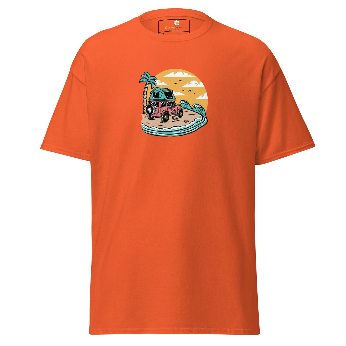 Heren klassiek t-shirt - SUMMER CAR TREE VIEW - GROOT