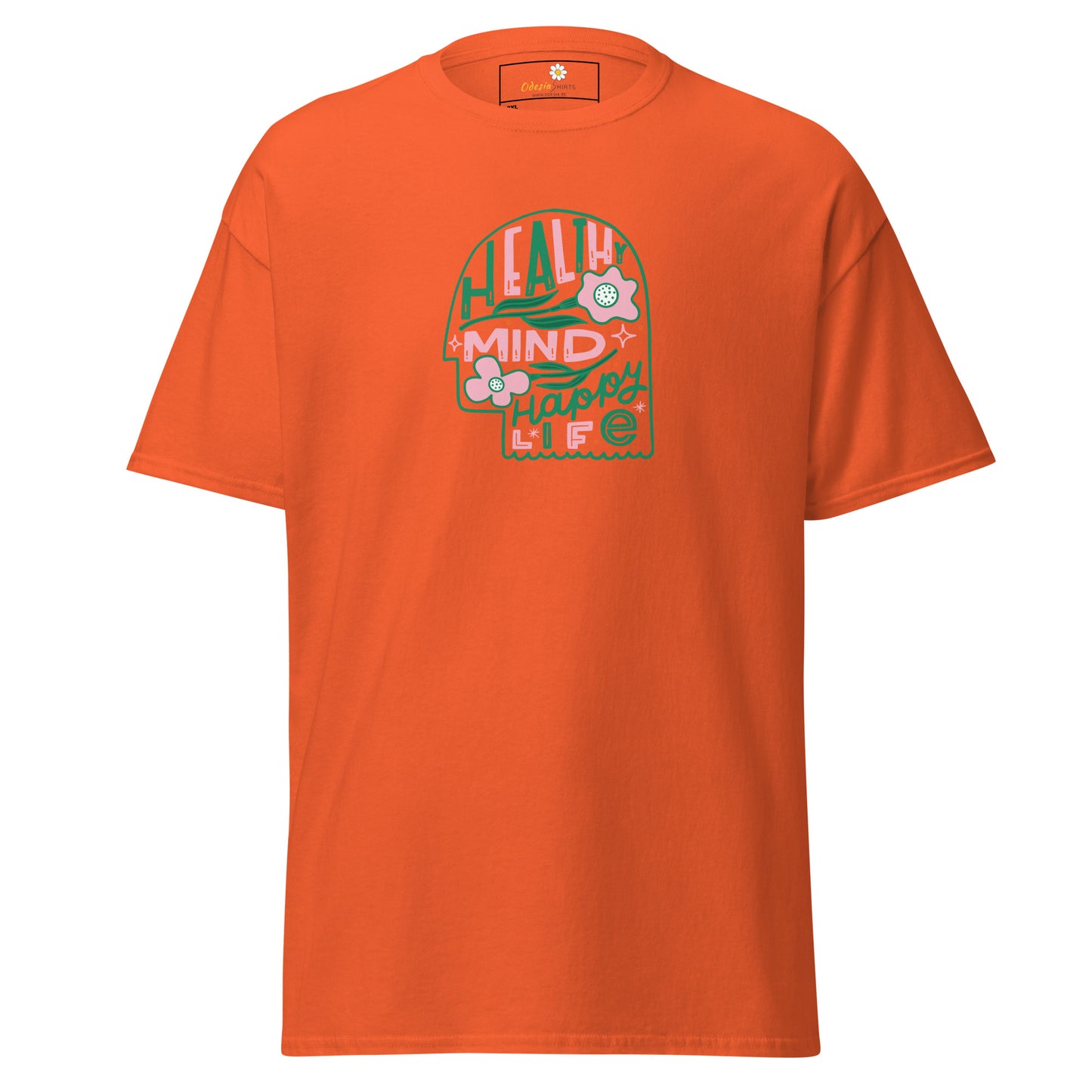 Heren klassiek t-shirt - TEKST GEZONDE GEEST LEVEN - GROOT