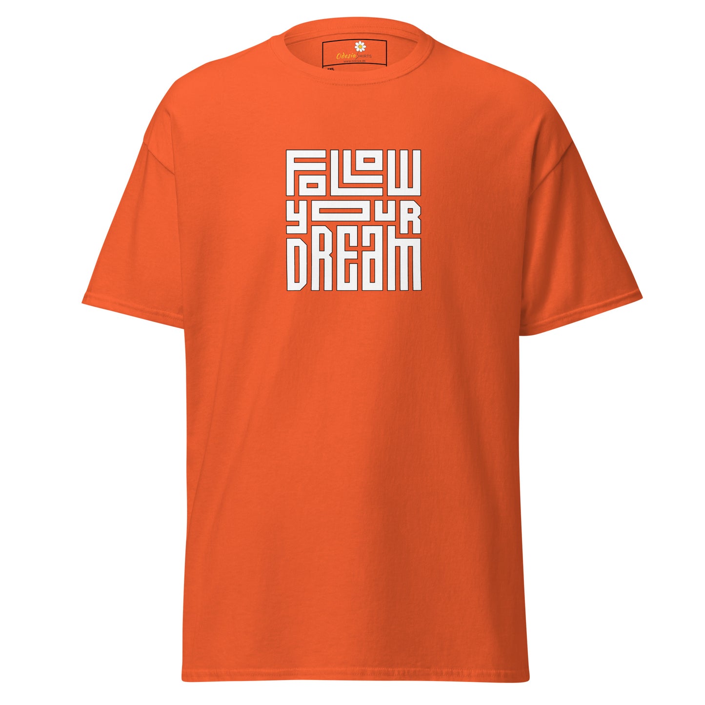 T-shirt classique pour homme - TEXT FOLLOW YOUR DREAM - BIG