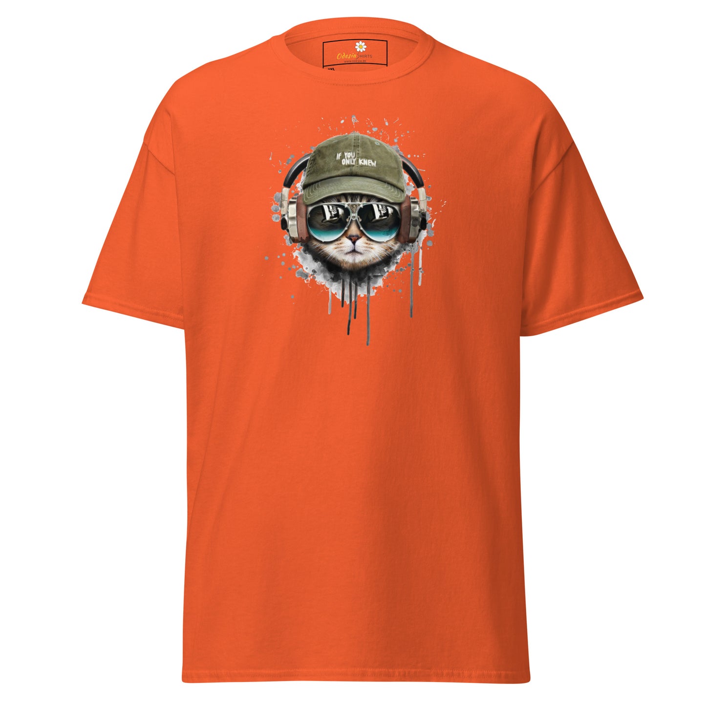 Unisex classic t-shirt - ANIMALS MUSIC CAT HAT - BIG