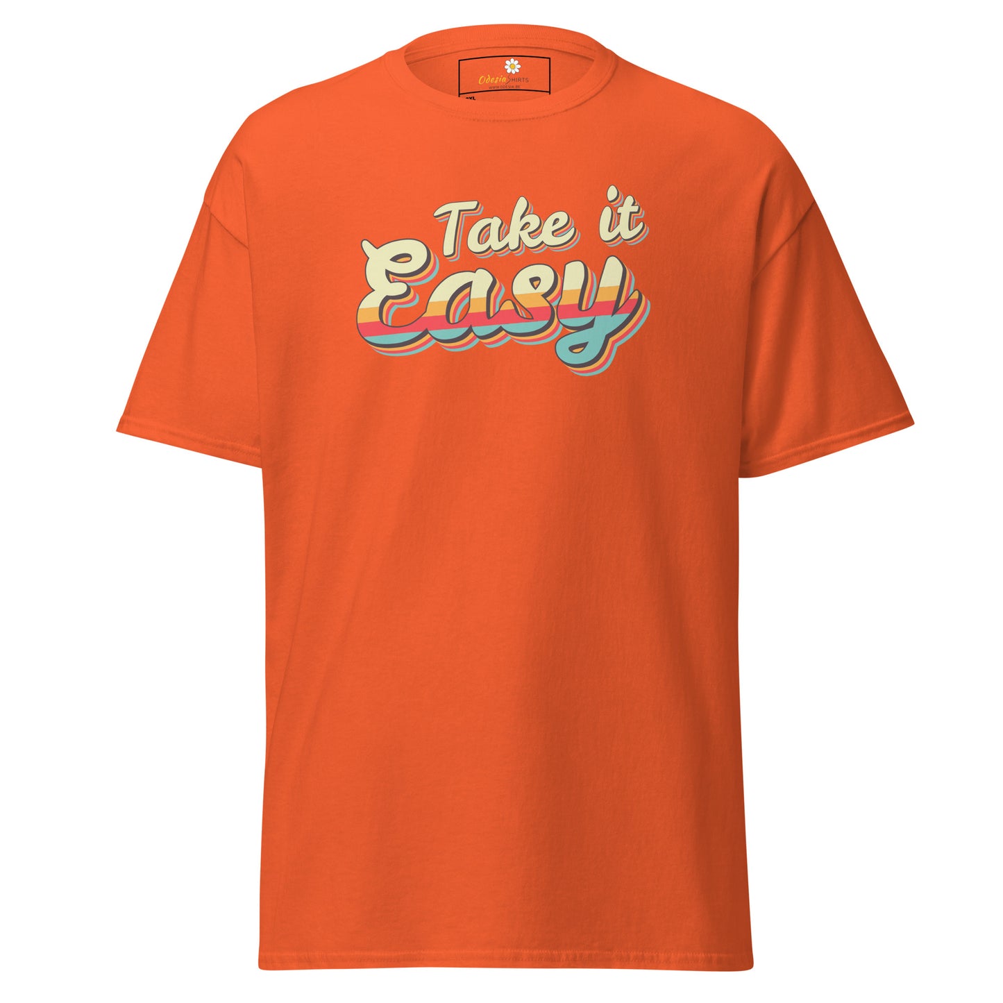 T-shirt classique pour homme - TEXT TAKE IT EASY - BIG