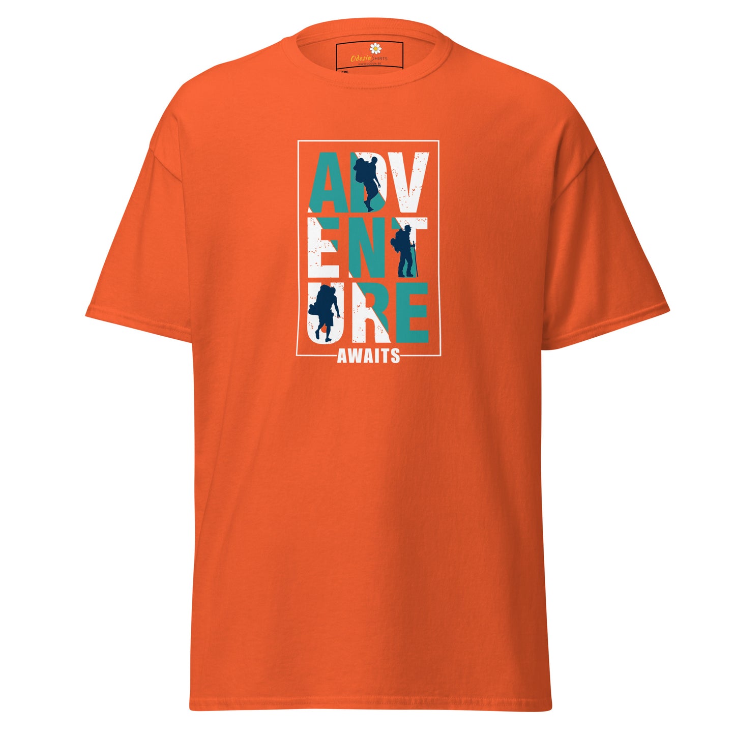 Unisex classic t-shirt - ADVENTURE AWAITS - BIG