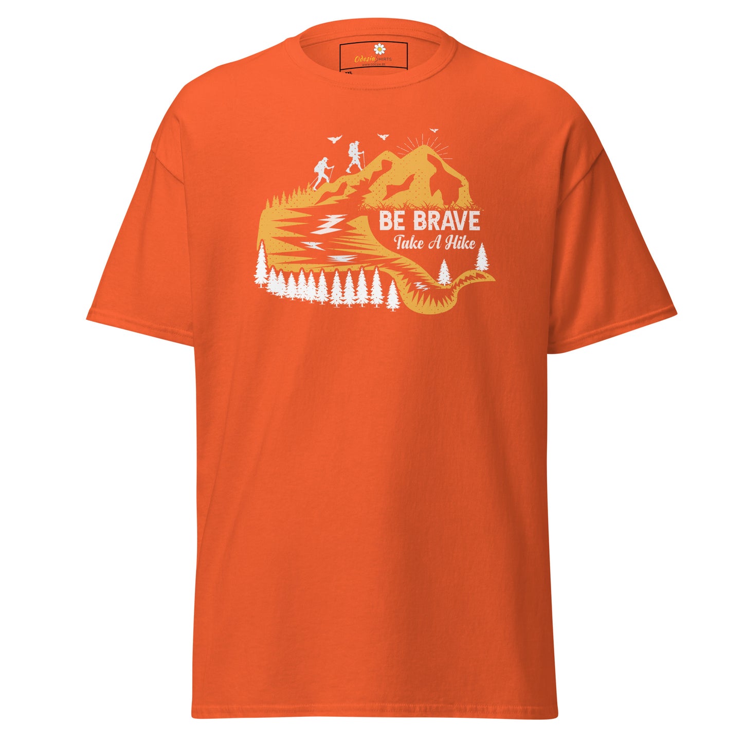 Unisex classic t-shirt - ADVENTURE BE BRAVE TAKE A HIKE - BIG