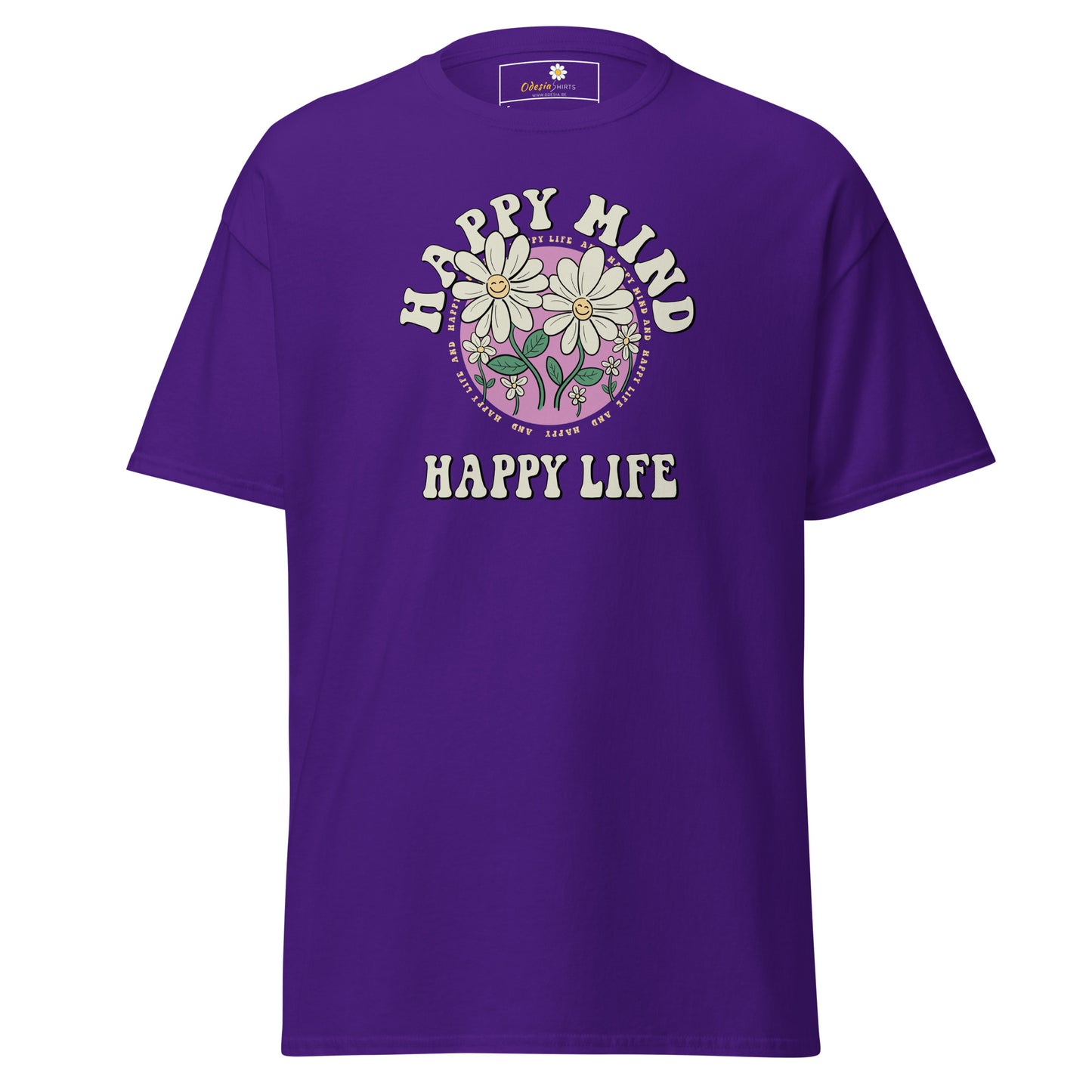 Unisex classic t-shirt - POSITIVE HAPPY MIND LIFE - REGULAR