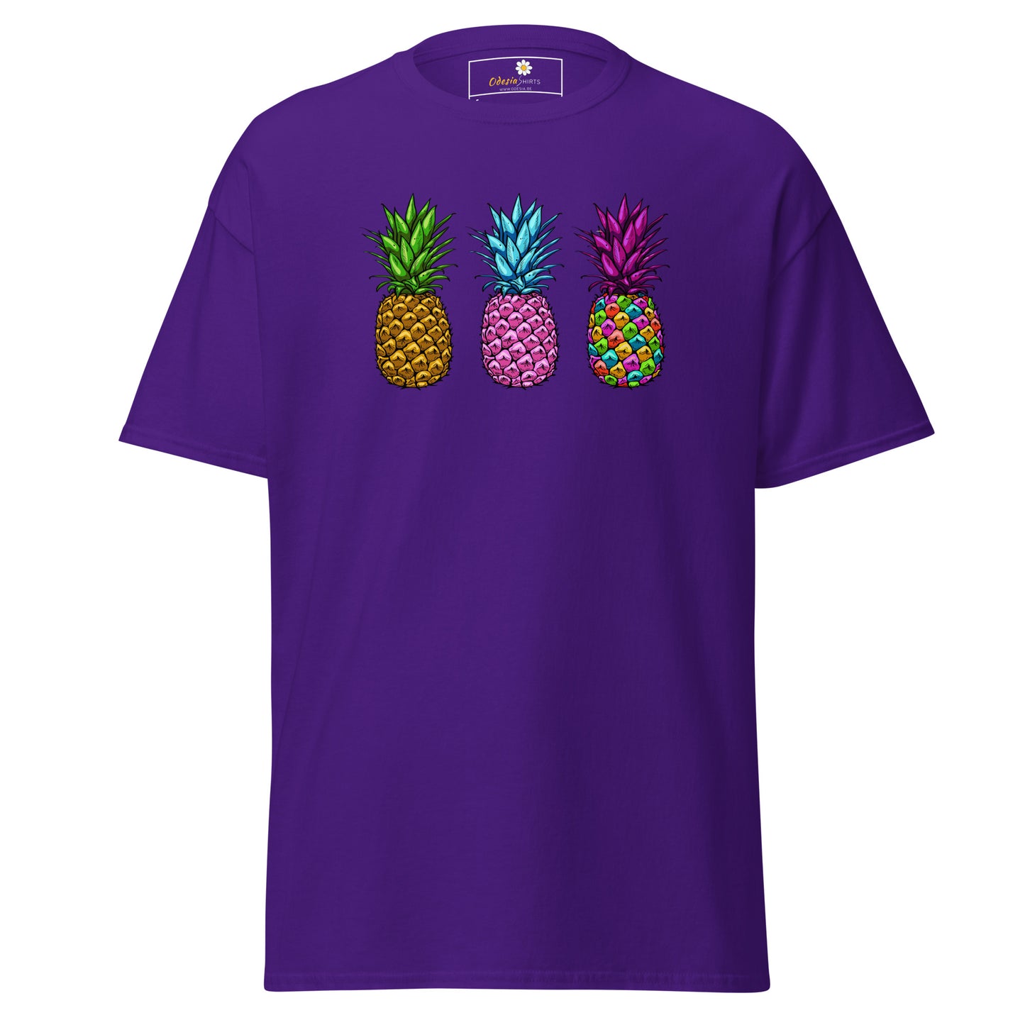 Unisex classic t-shirt - ORGANIC FRUIT PINEAPPLE COLORS - REGULAR
