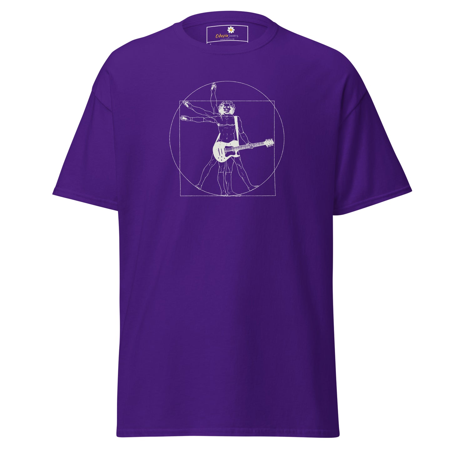 Unisex classic t-shirt - MUSIC LEONARDO DA VINCI GUITAR MAN - REGULAR
