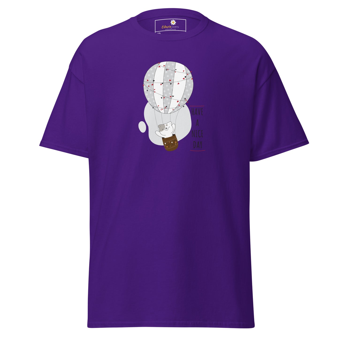 Unisex klassiek t-shirt - DIEREN KAT LUFTBALLON - GROOT