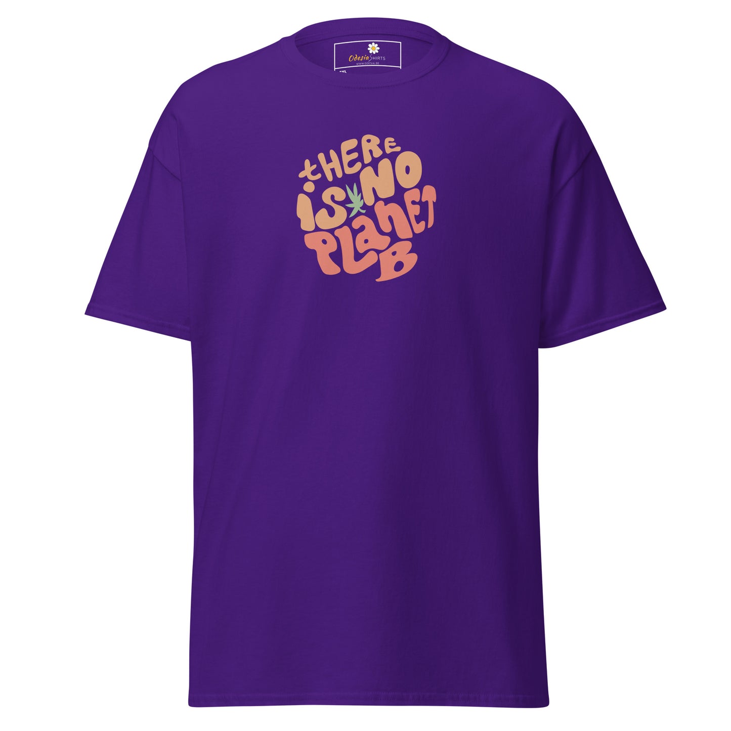 T-shirt classique pour homme - TEXTE IL N'Y A PAS DE PLANÈTE B - GRAND
