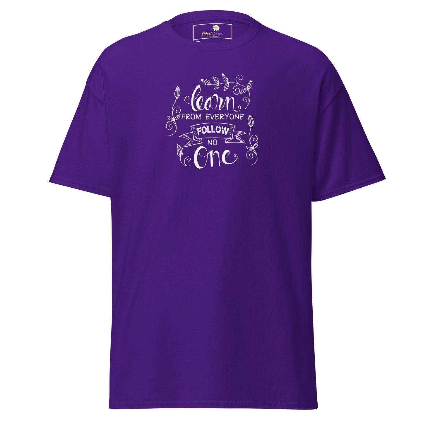 T-shirt classique pour homme - TEXTE APPRENEZ DE TOUS - GRAND