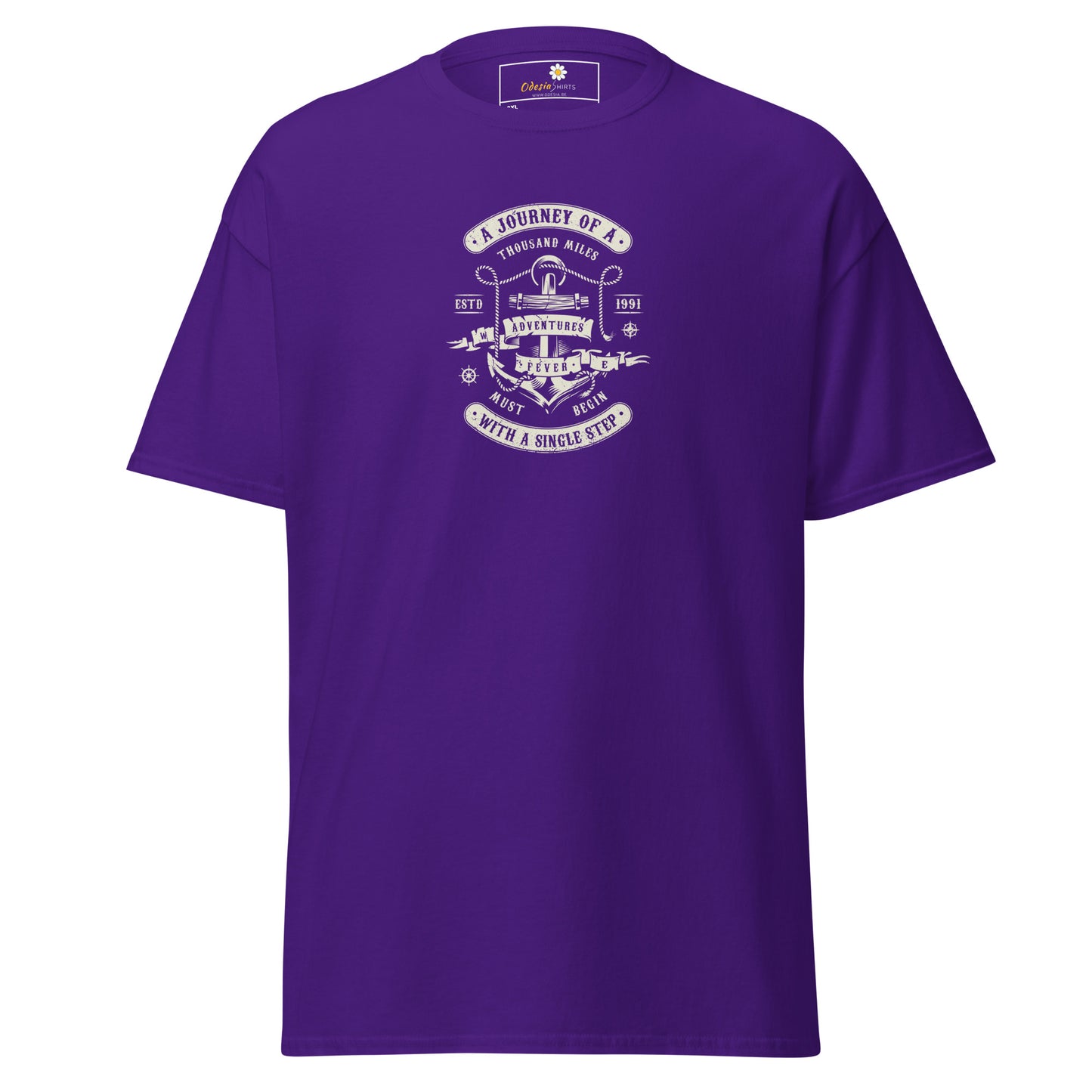 Unisex classic t-shirt - ADVENTURE THOUSAND MILES SINGLE STEP - BIG