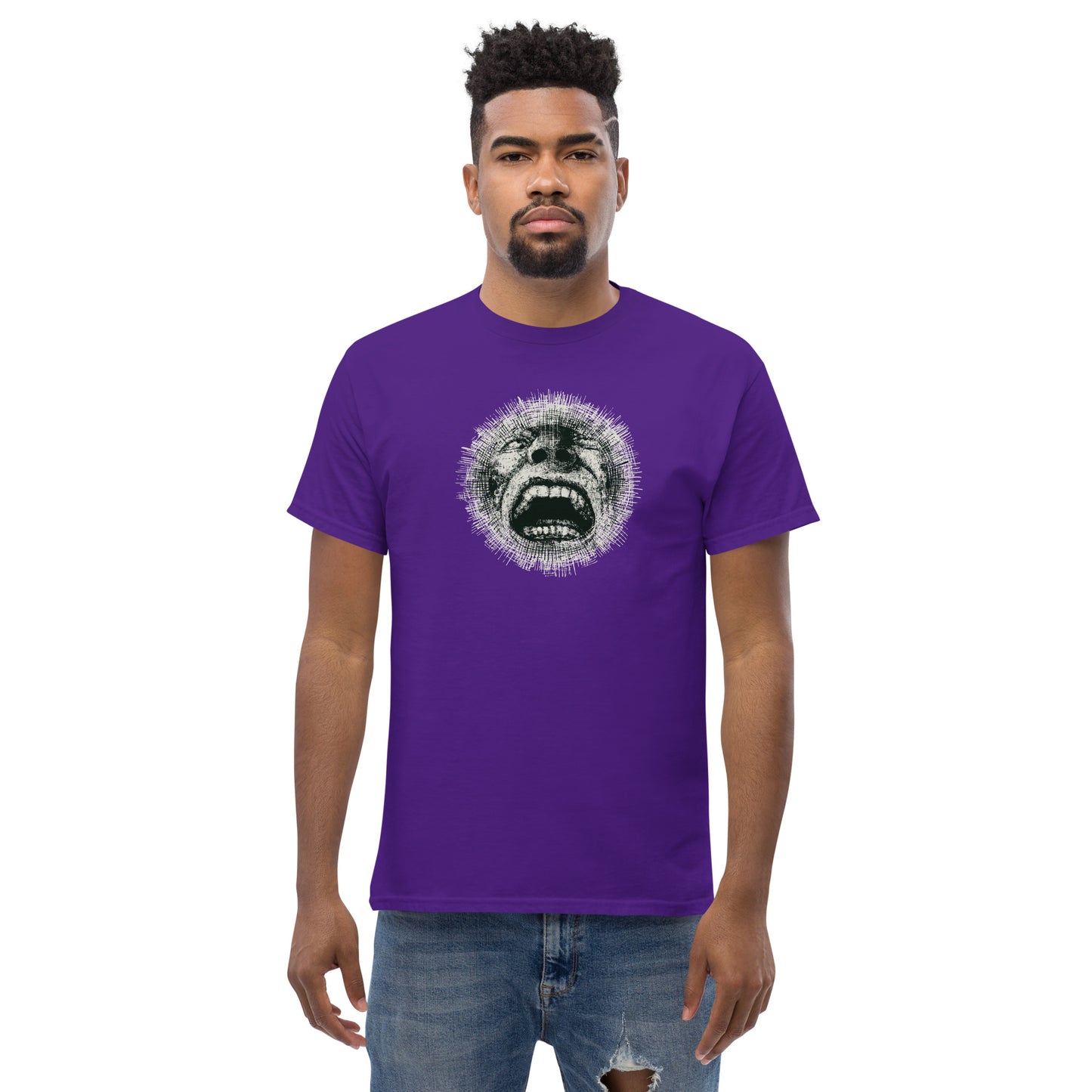 Unisex classic t-shirt - FANTASY SCREAMING HEAD - BIG