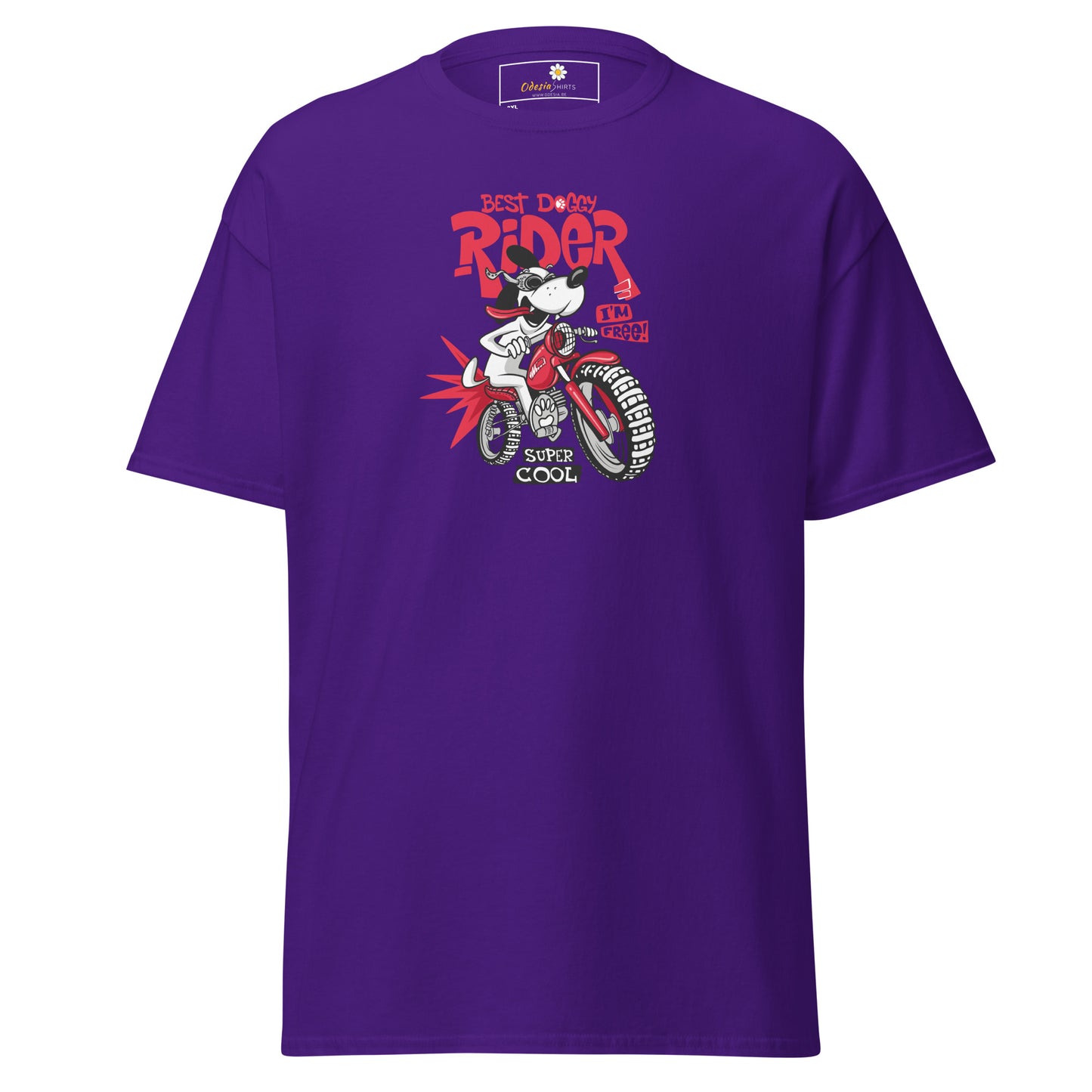 T-shirt classique pour homme - VINTAGE DOGGY RIDE - GRAND