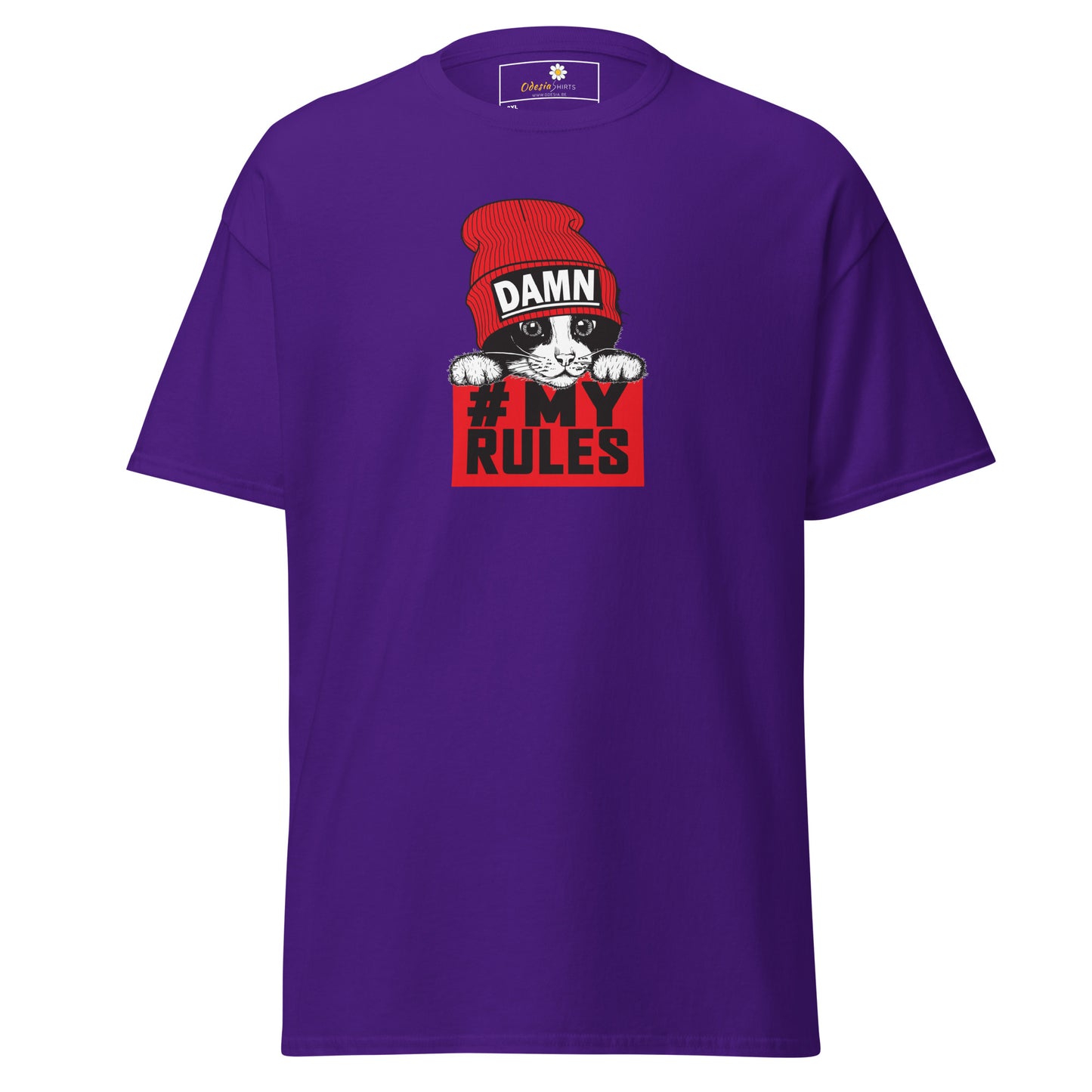 T-shirt classique unisexe - ANIMAUX AMUSANTS CHAT MES RÈGLES - GRAND