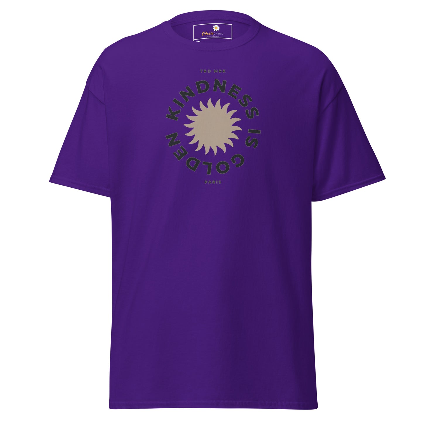 T-shirt classique pour homme - Texte « La gentillesse est d'or » - Grand