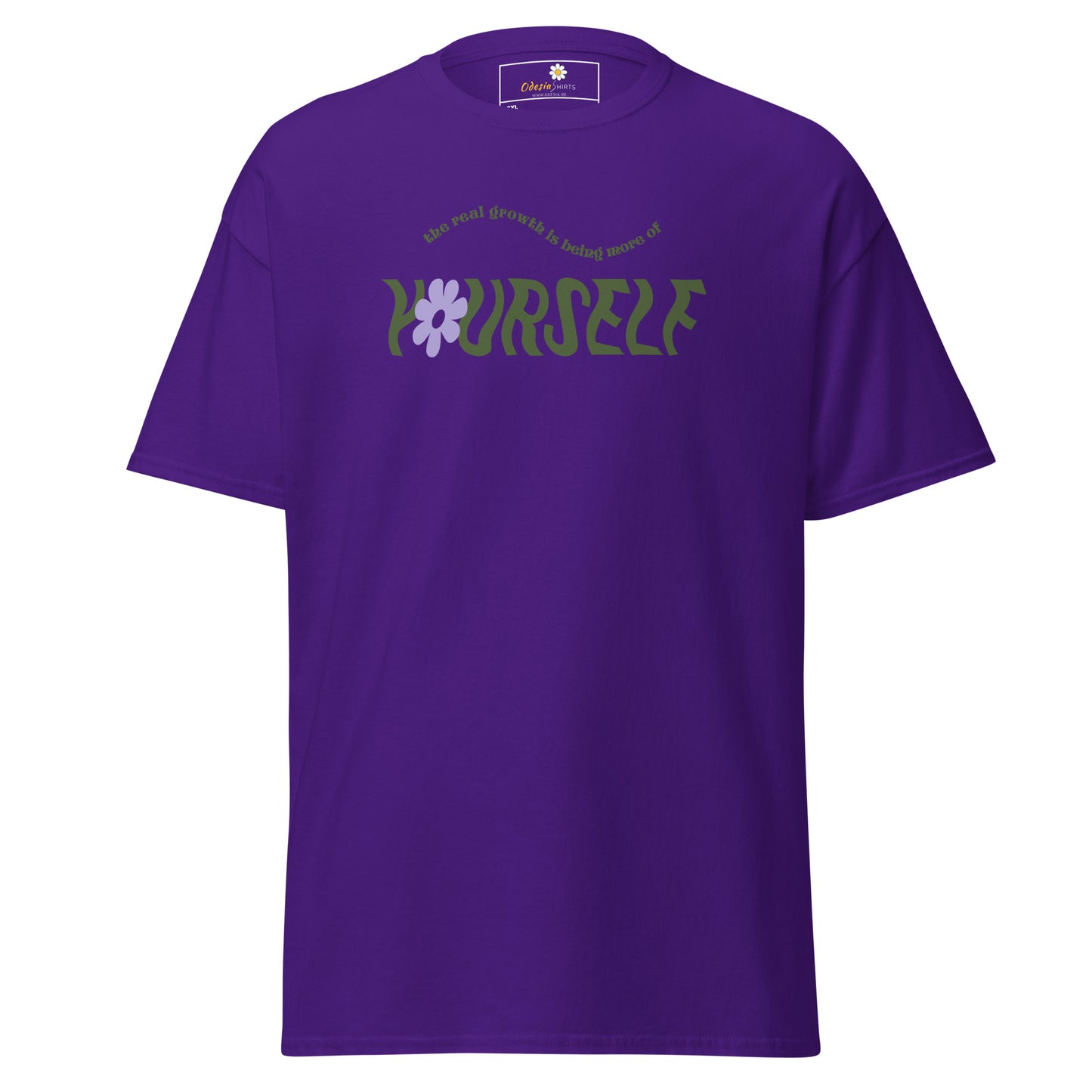 T-shirt classique pour homme - TEXTE ÊTRE PLUS SOI-MÊME - GRAND