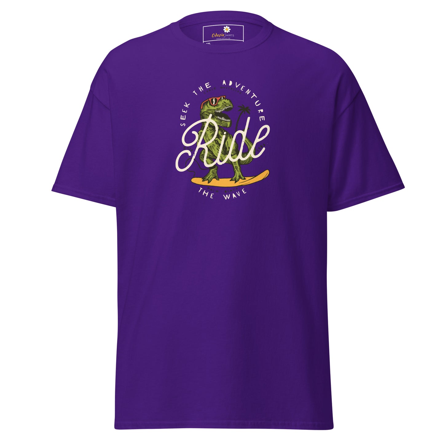 T-shirt classique pour homme - WILDLIFE DINOSAURUS RIDE WAVES - GRAND