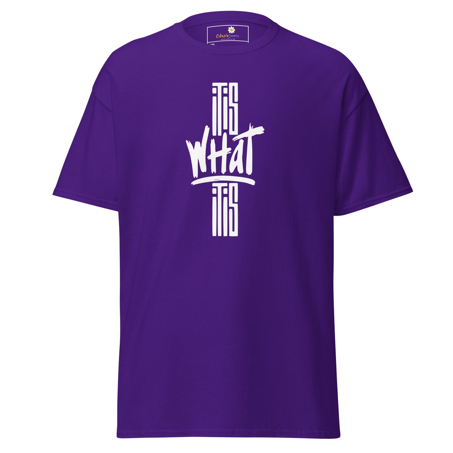 T-shirt classique pour homme - TEXT IT IS WHAT IT IS - BIG