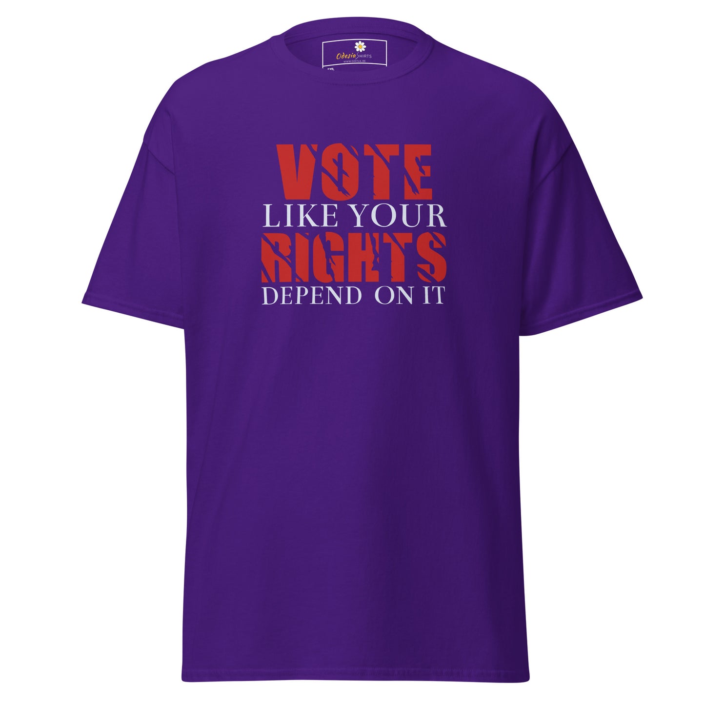T-shirt classique pour homme - TEXTE VOTE J'AIME BIEN COMPTEZ SUR ELLE - GRAND