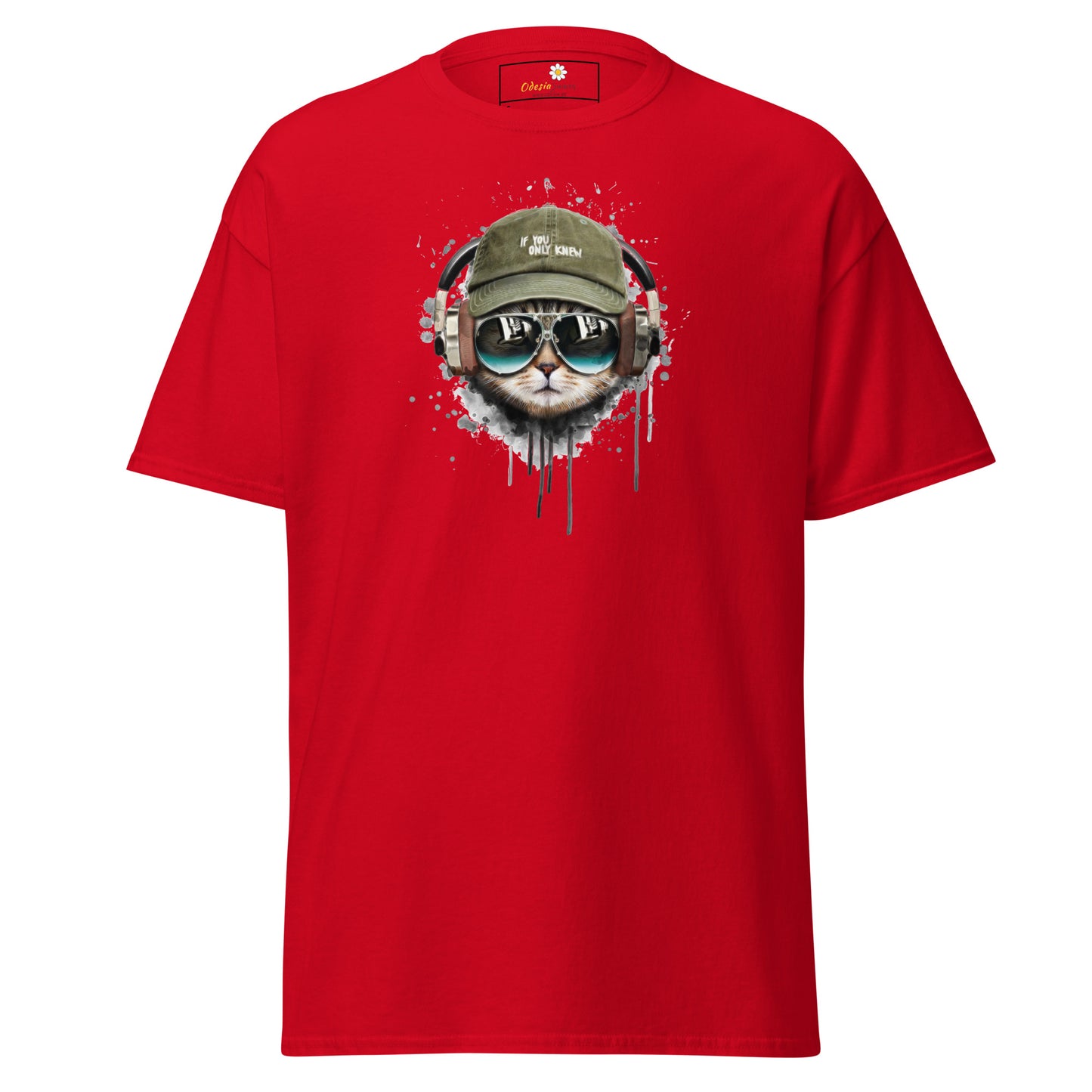 T-shirt classique unisexe - ANIMAUX MUSIQUE CHAT CHAPEAU - RÉGULIER