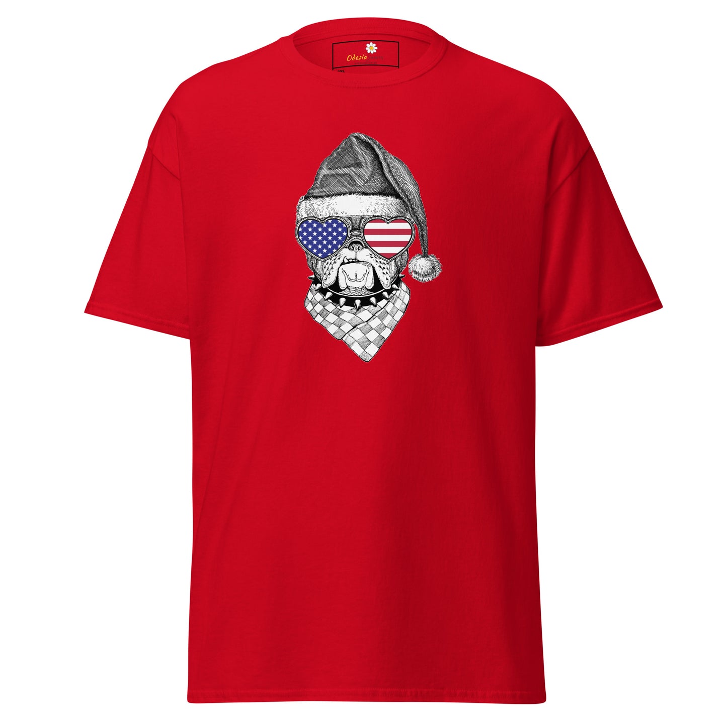 T-shirt classique unisexe - ANIMAUX TÊTE DE CHIEN USA - GRAND