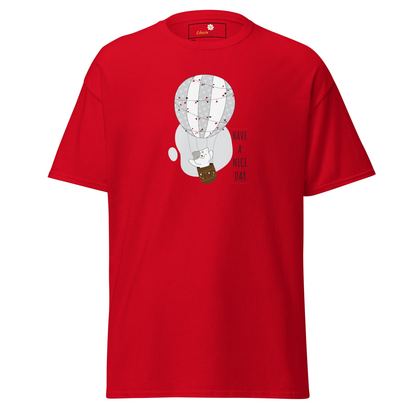 Unisex klassiek t-shirt - DIEREN KAT LUFTBALLON - GROOT