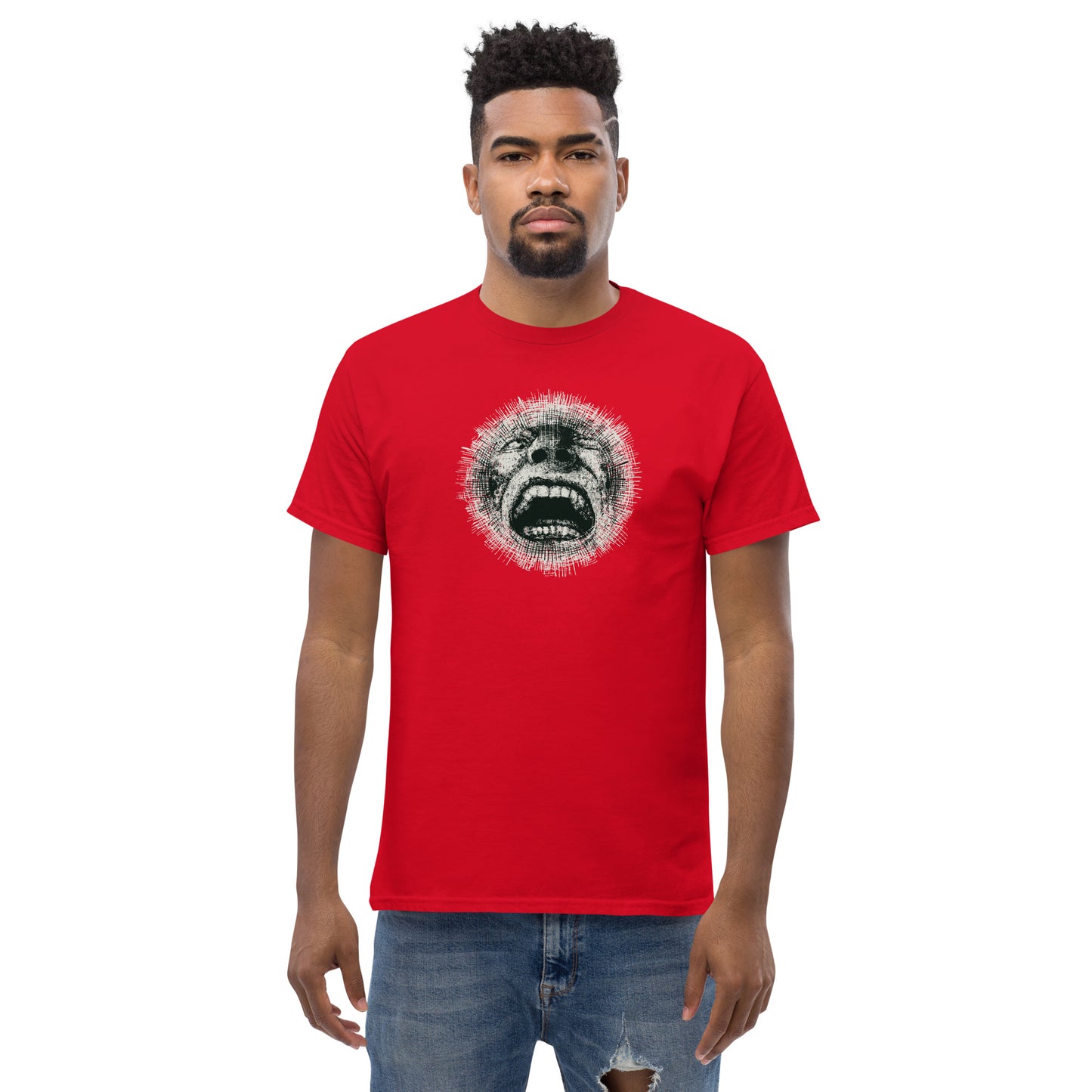 Unisex classic t-shirt - FANTASY SCREAMING HEAD - BIG