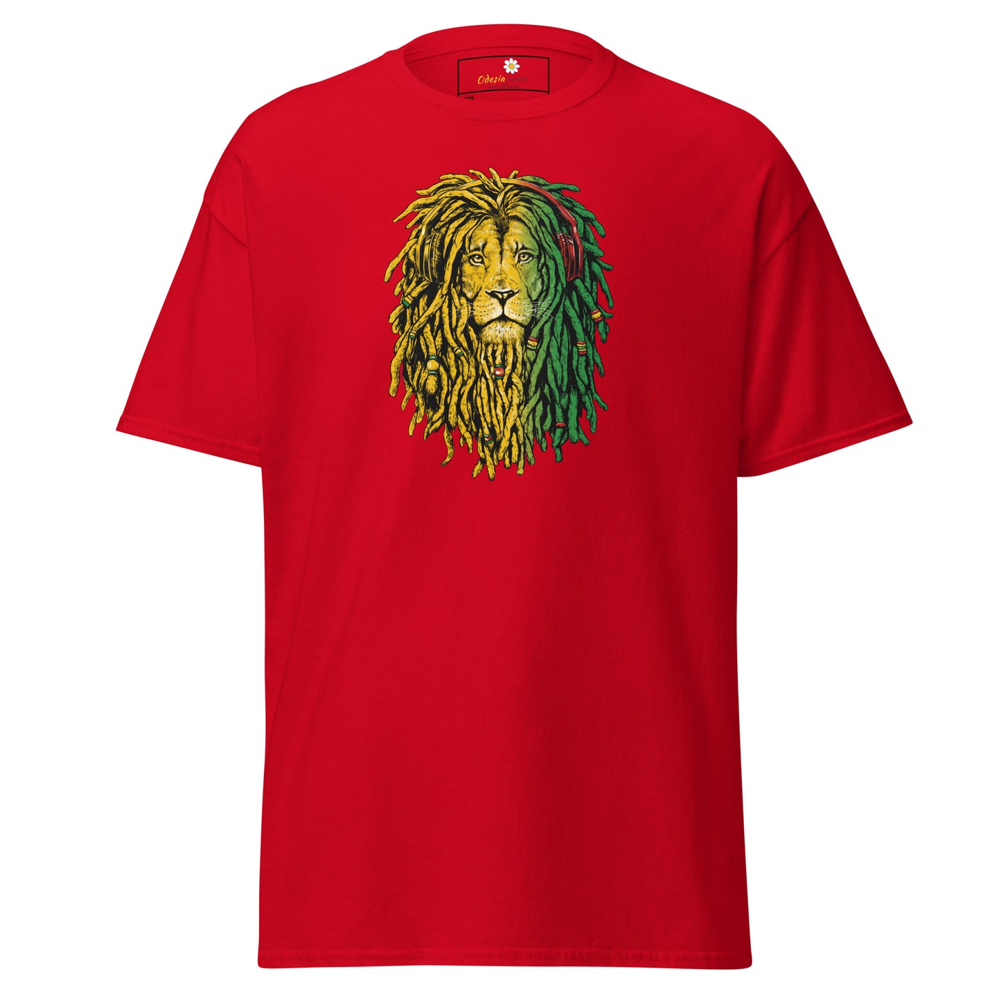 Heren klassiek t-shirt - WILDLIFE REGGAE LION - GROOT