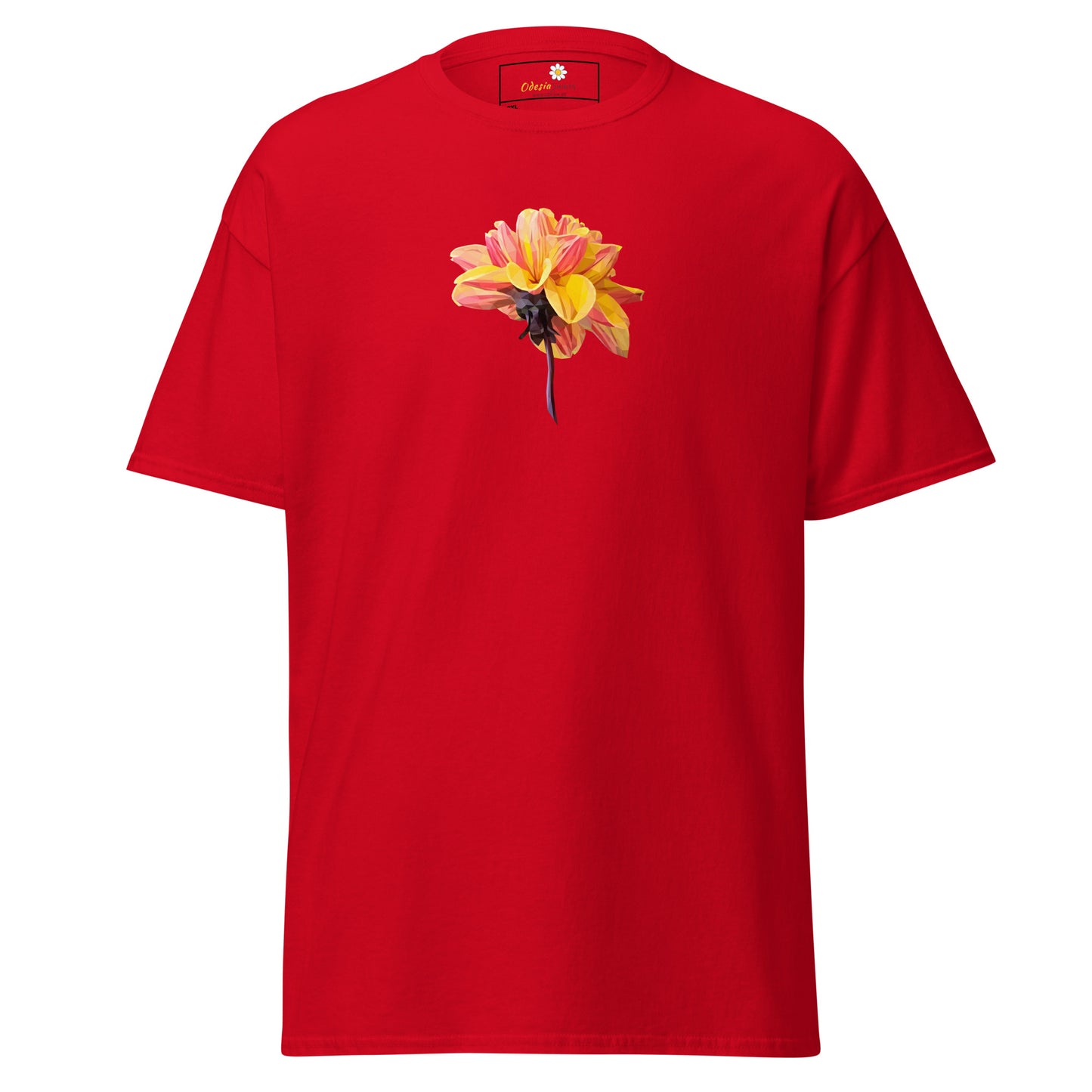 Unisex classic t-shirt - NATURE RED YELLOW FLOWERS - BIG