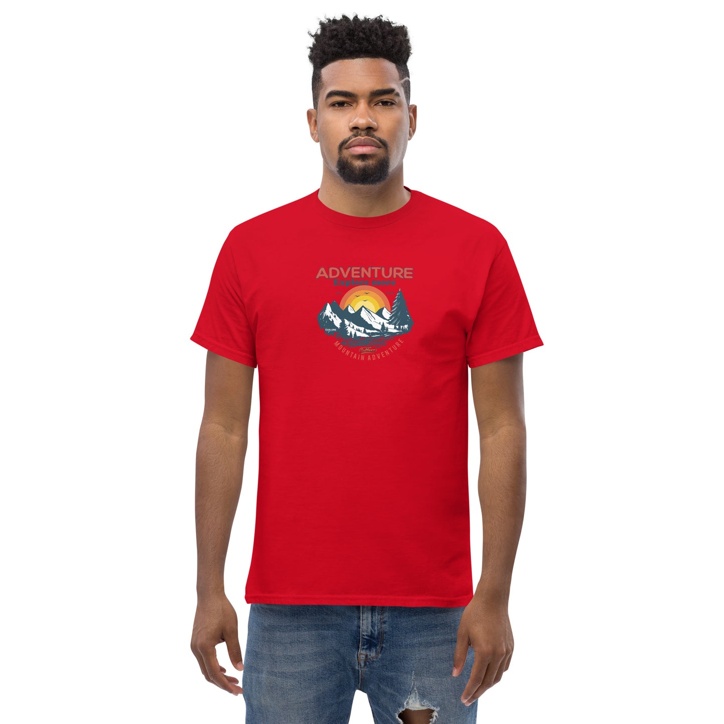 Unisex classic t-shirt - ADVENTURE EXPLORE MORE - BIG