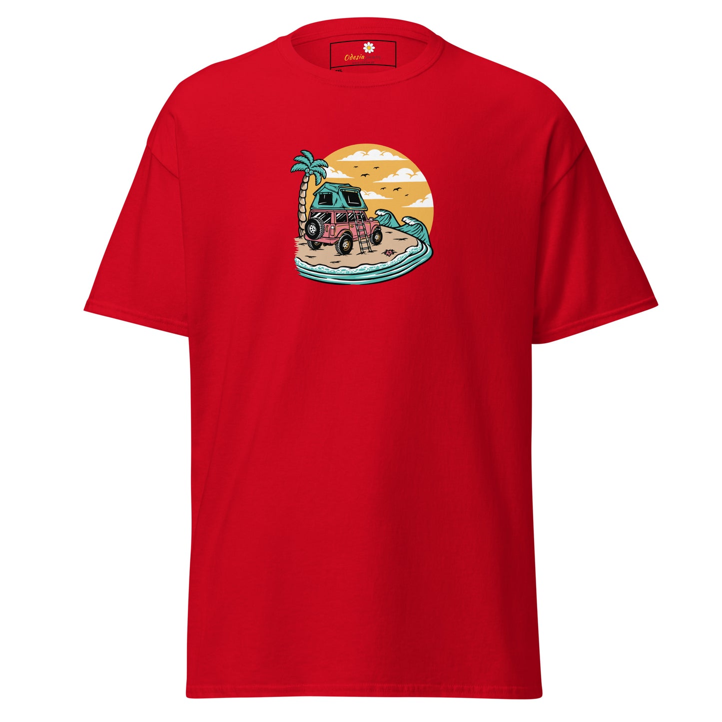 Heren klassiek t-shirt - SUMMER CAR TREE VIEW - GROOT