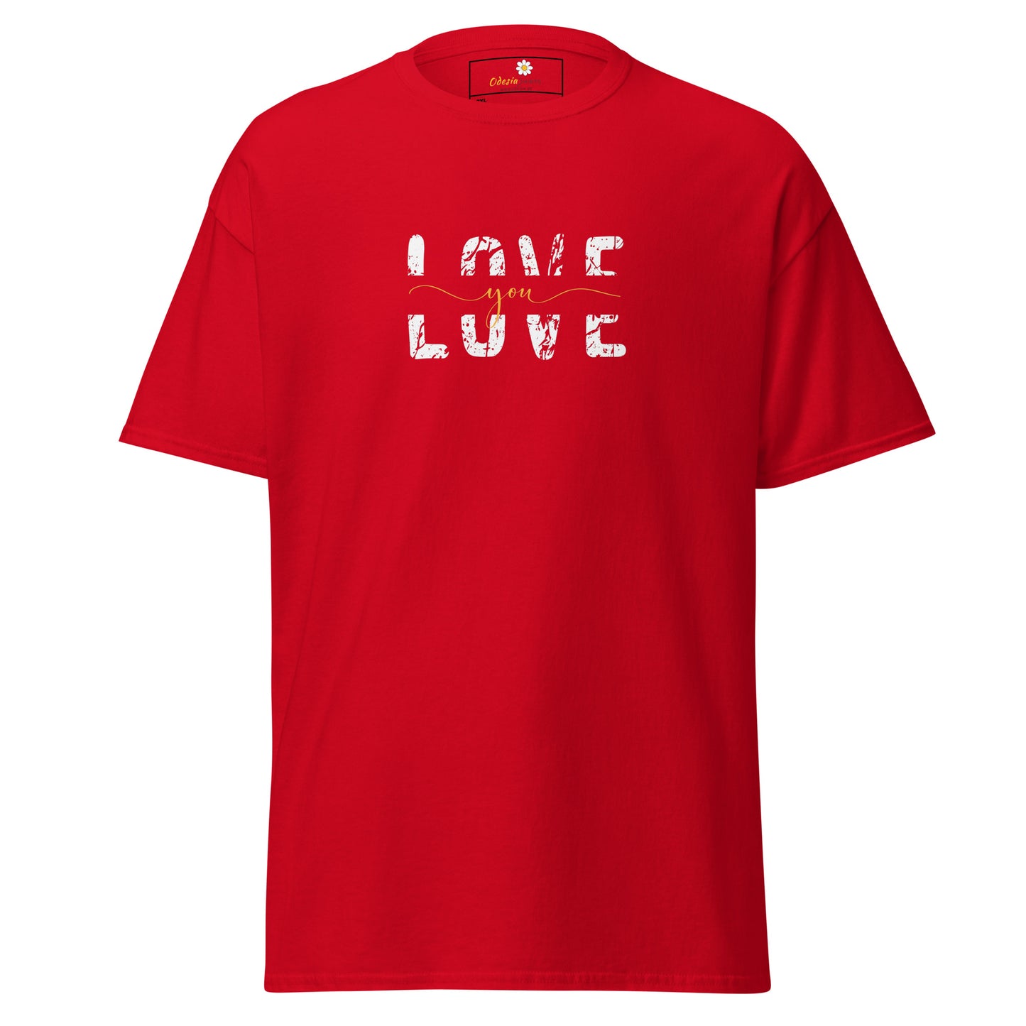 T-shirt classique pour homme - TEXT LOVE YOU - BIG