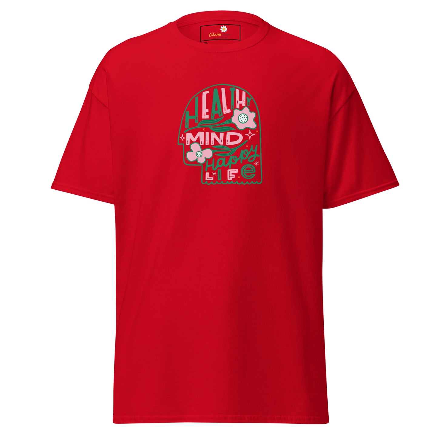 Heren klassiek t-shirt - TEKST GEZONDE GEEST LEVEN - GROOT