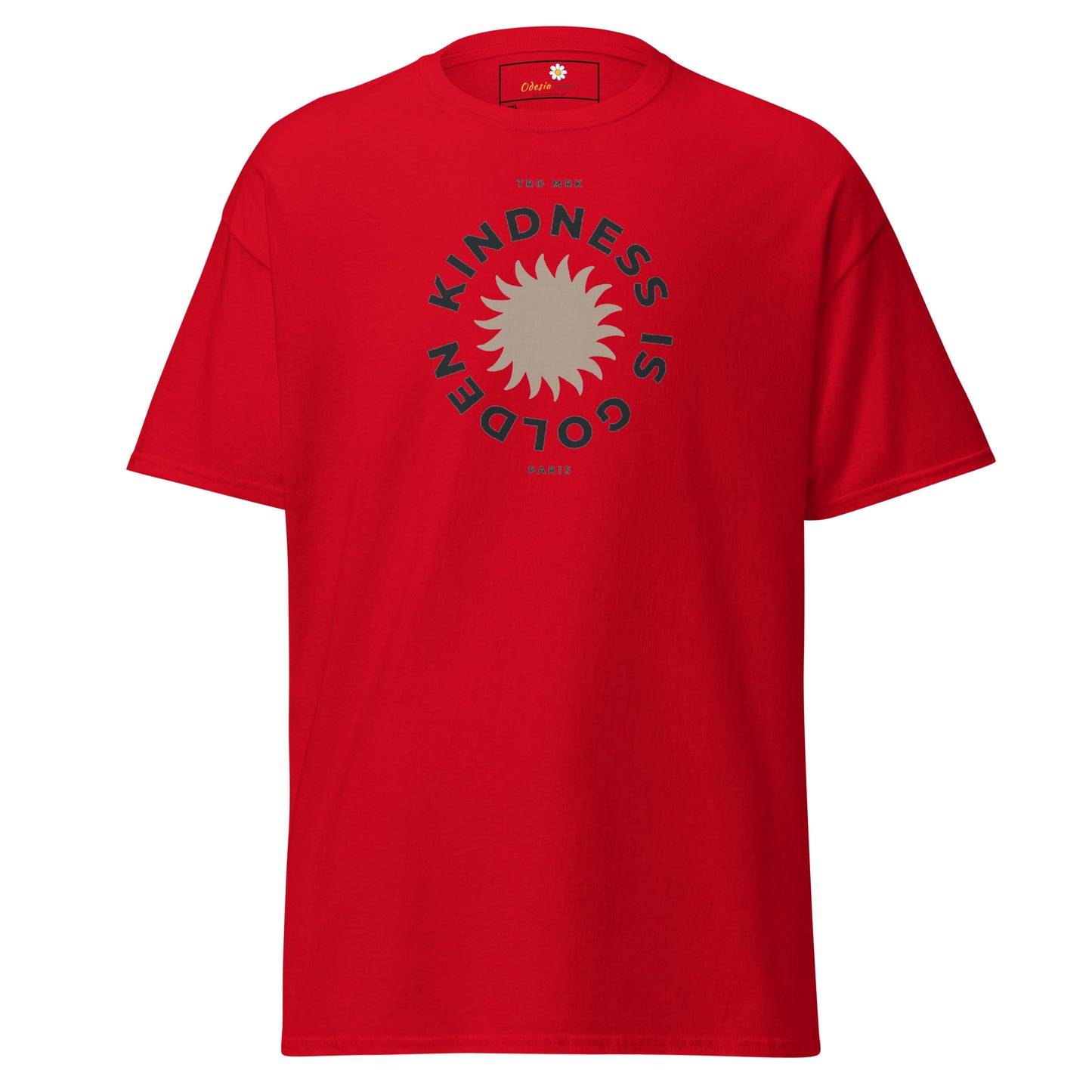 T-shirt classique pour homme - Texte « La gentillesse est d'or » - Grand